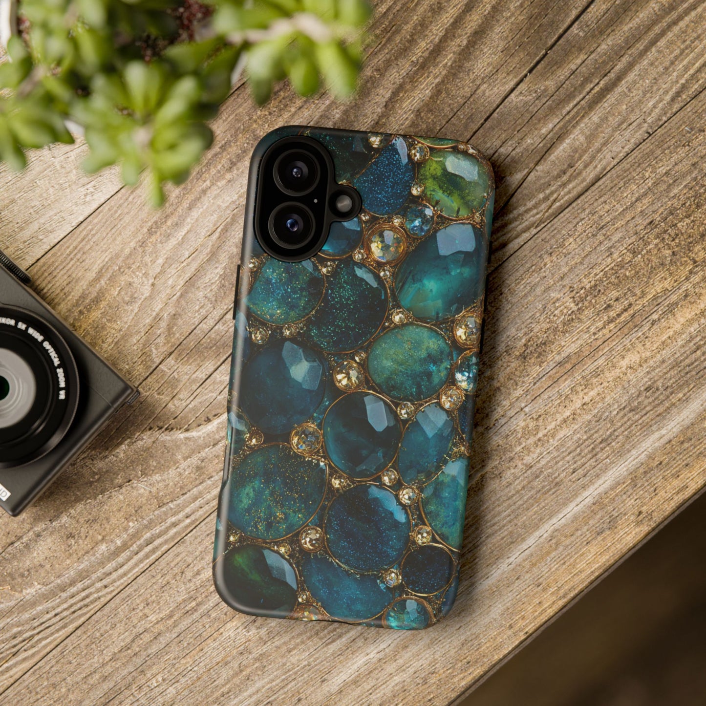 Blue Gemstones (iPhone Pro Max - iPhone X) [Tough Case]
