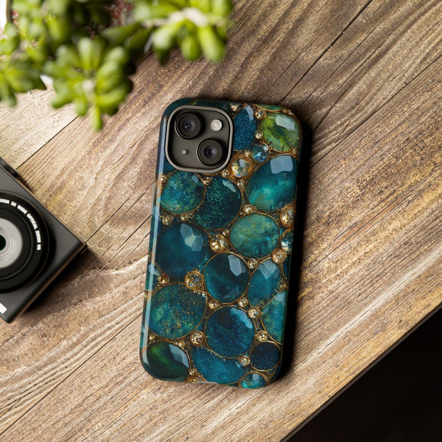 Blue Gemstones (iPhone Pro Max - iPhone X) [Tough Case]