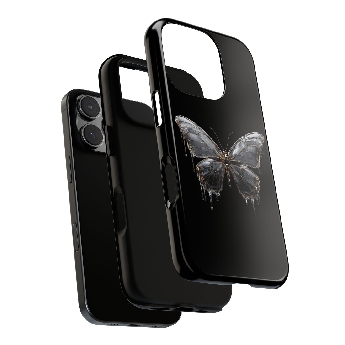 Metallic Butterfly (iPhone X - iPhone 17 Pro Max) [TOUGH CASE]