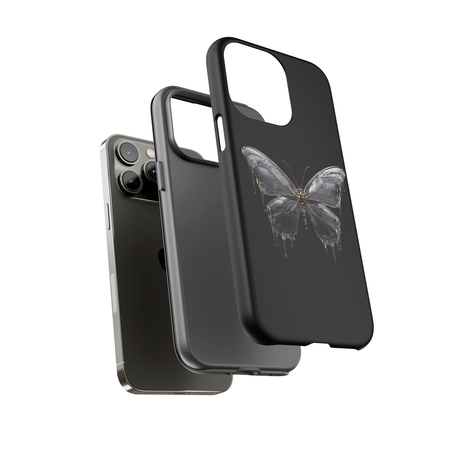 Metallic Butterfly (iPhone X - iPhone 17 Pro Max) [TOUGH CASE]