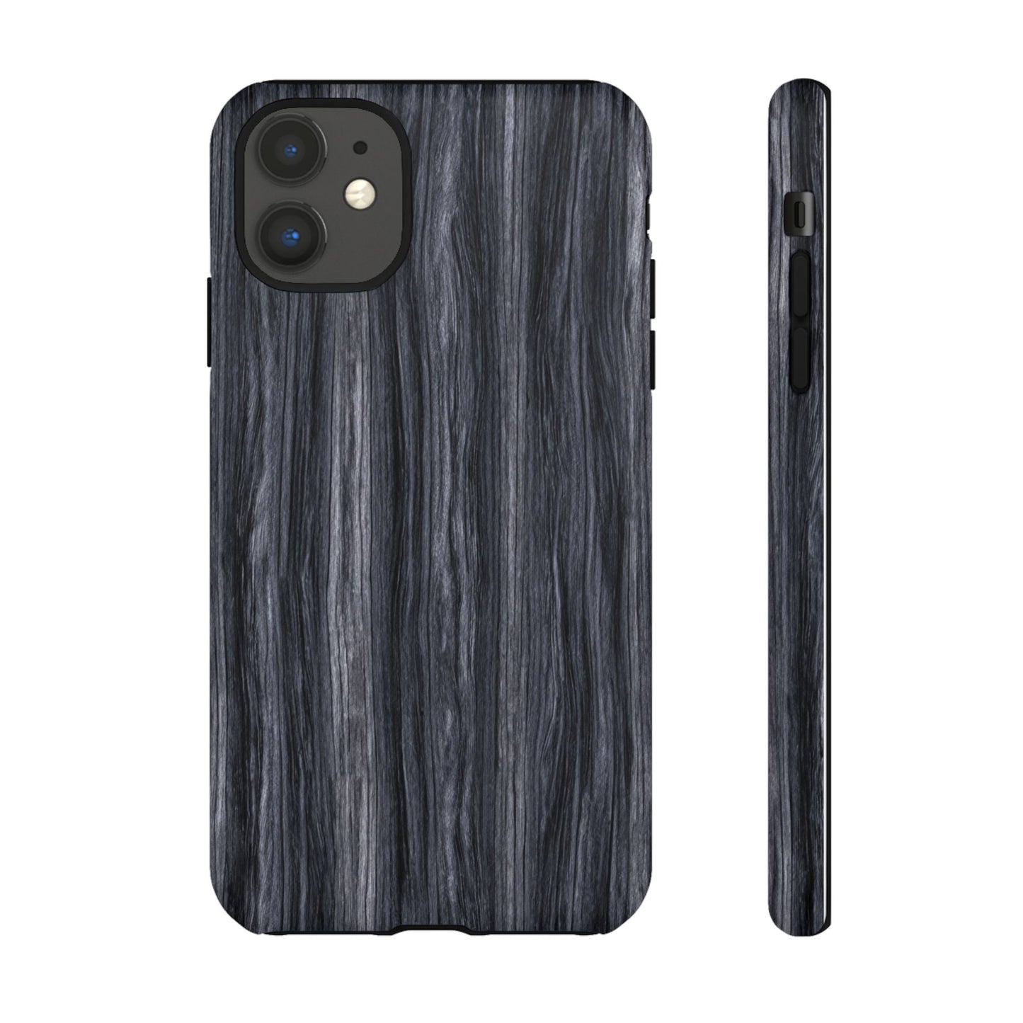 Black Wood (iPhone X - iPhone 17 Pro Max) [TOUGH CASE]