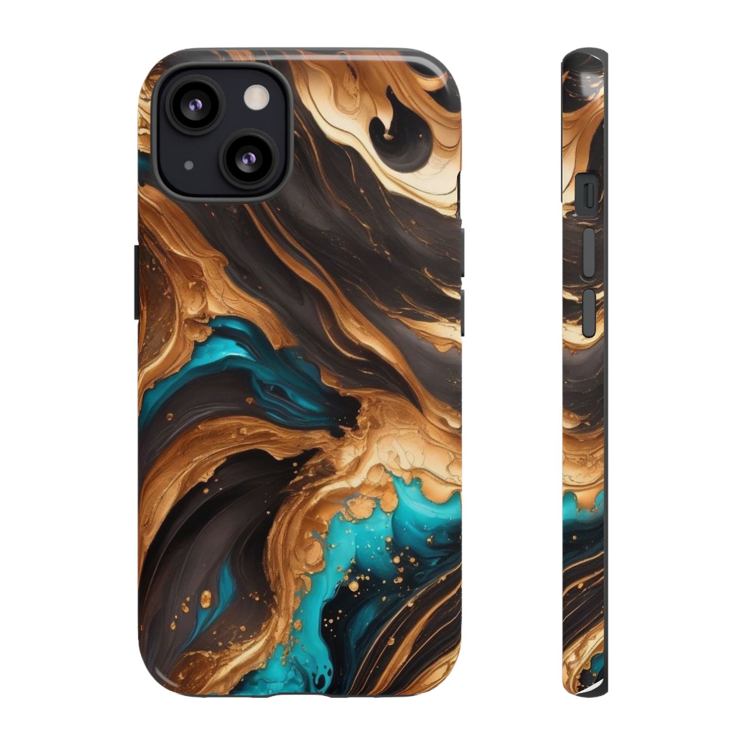 Metallic Swirls (iPhone X - iPhone 17 Pro Max) [TOUGH CASE]