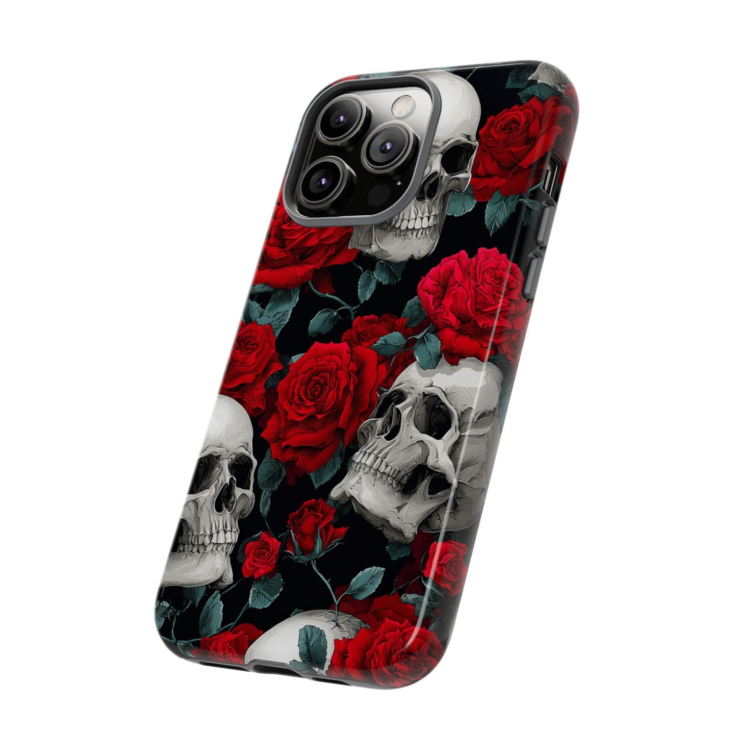 LOW STOCK Skull & Red Roses [TOUGH CASE]
