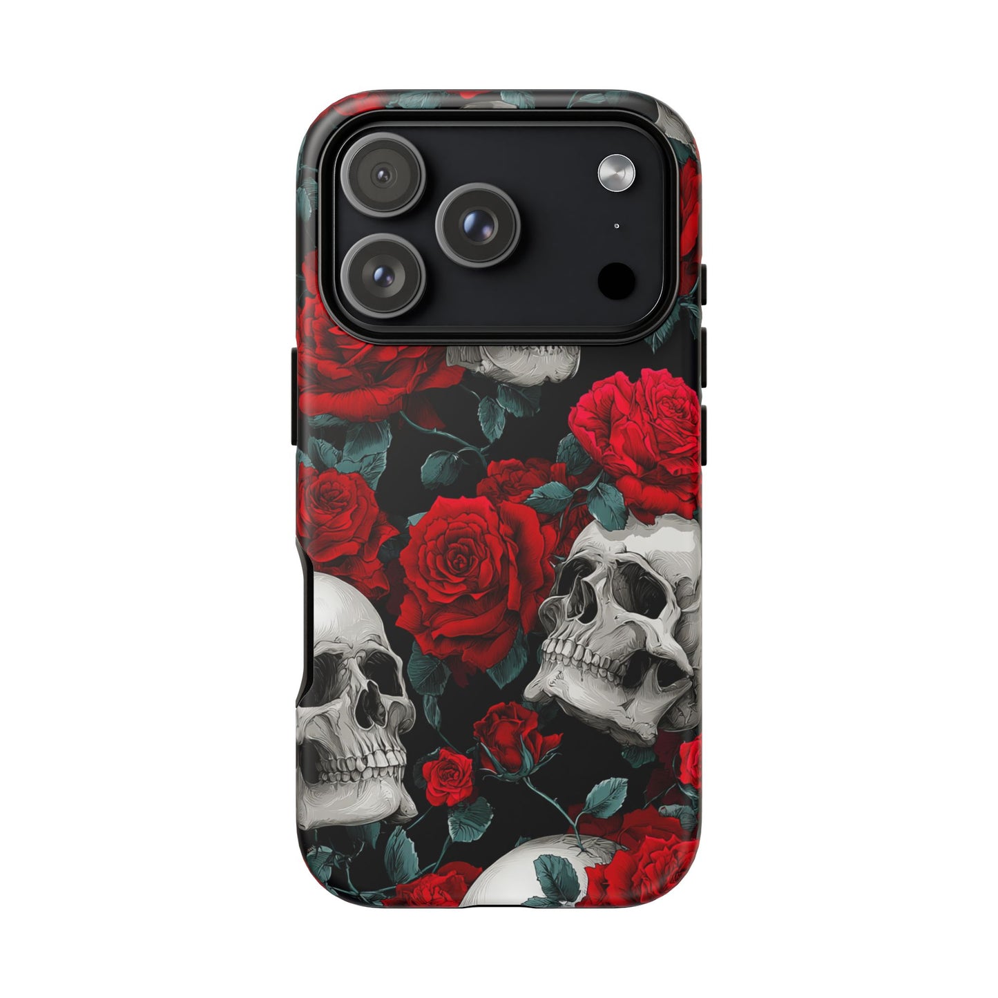 LOW STOCK Skull & Red Roses [TOUGH CASE]