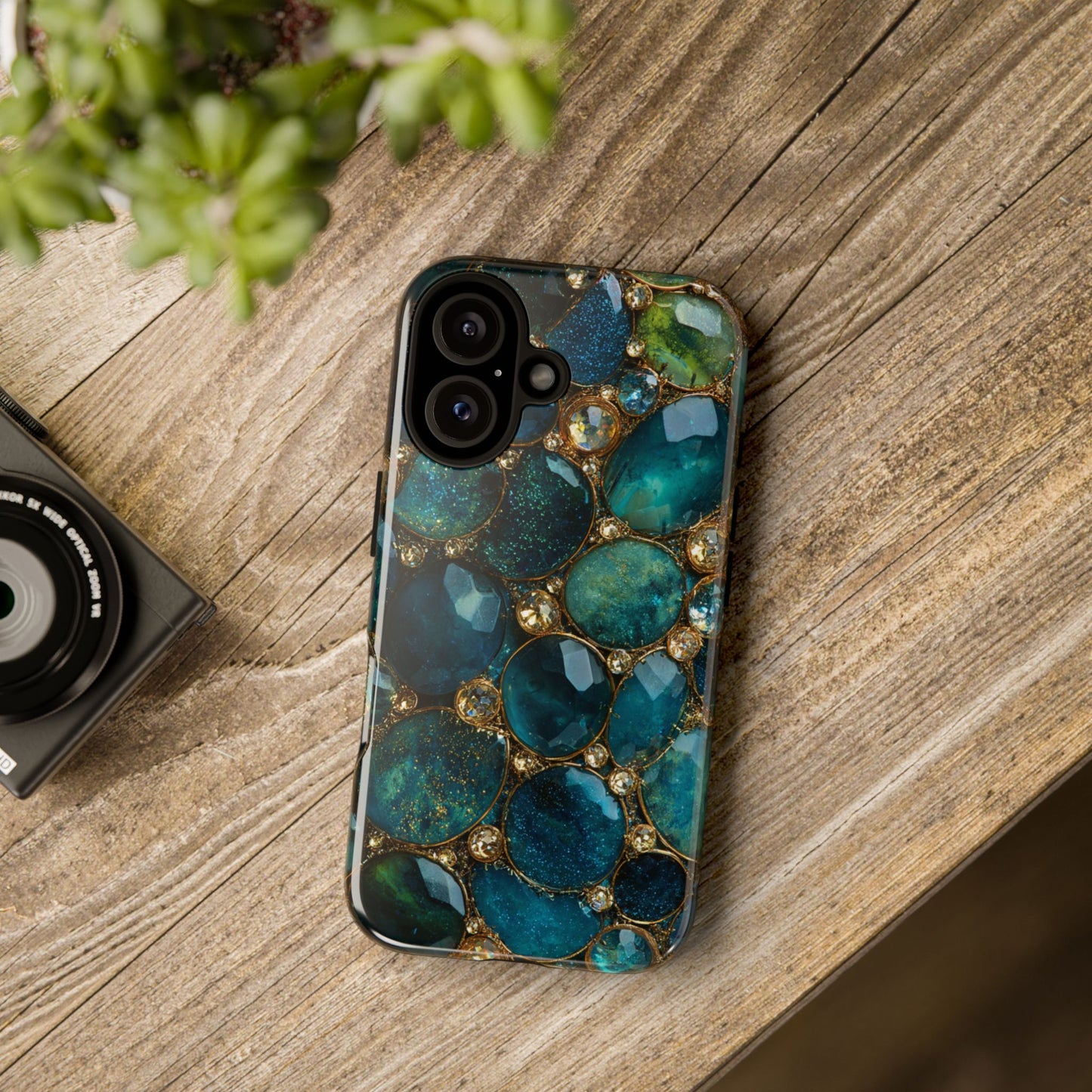 Blue Gemstones (iPhone Pro Max - iPhone X) [Tough Case]