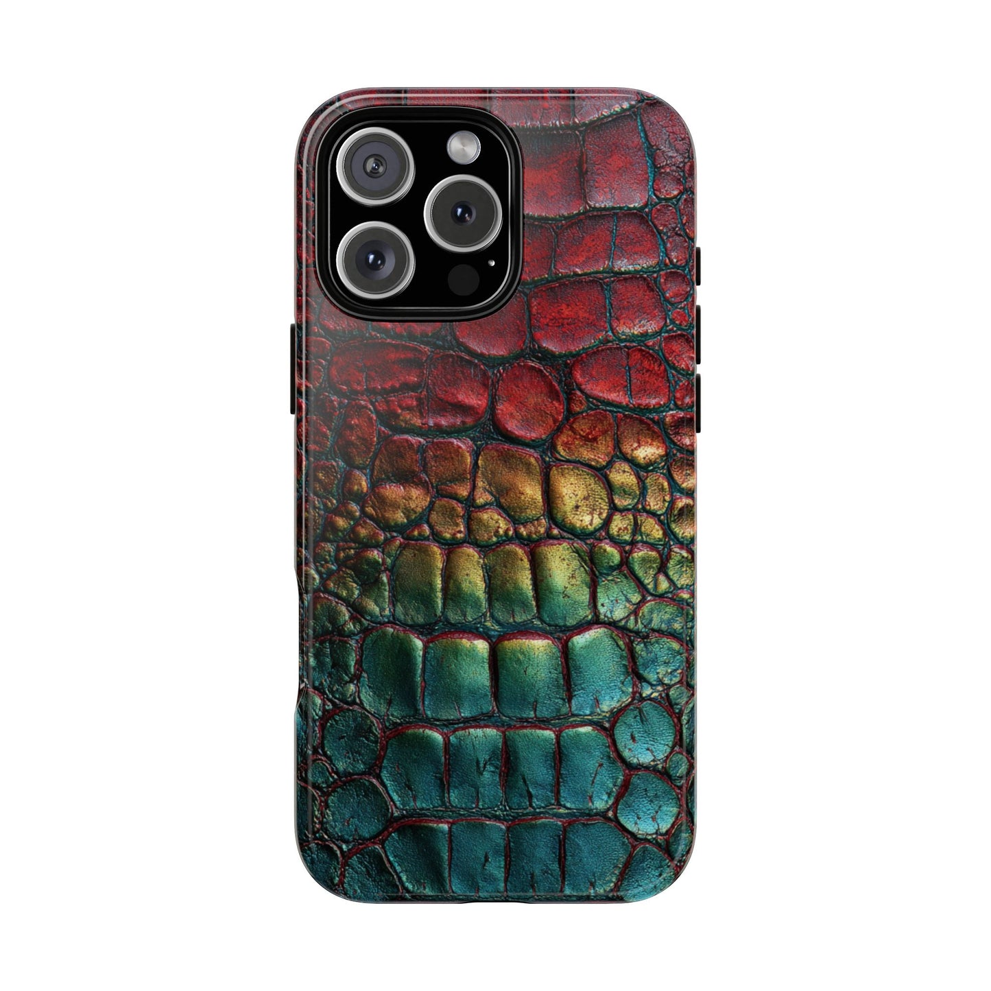Red, Yellow, Blue Crocodile Skin [TOUGH CASE]