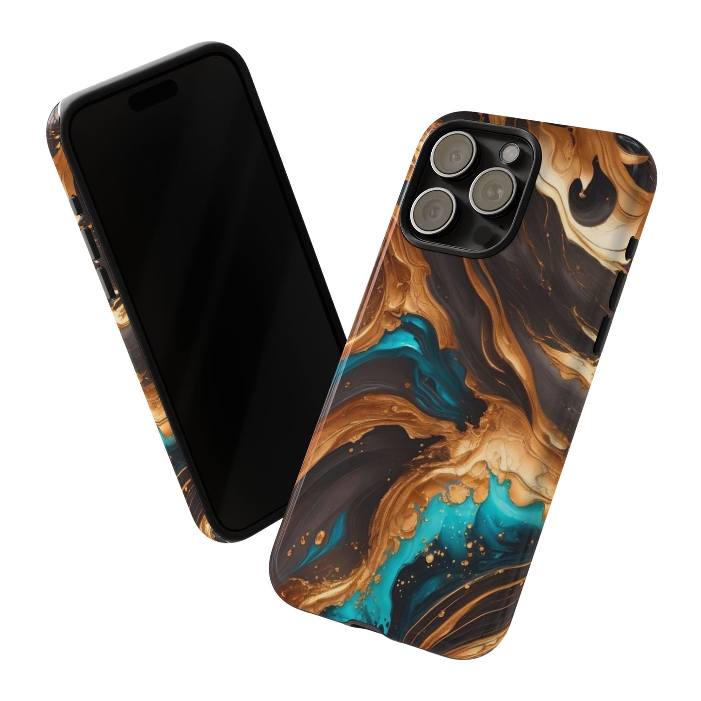 Metallic Swirls (iPhone X - iPhone 17 Pro Max) [TOUGH CASE]