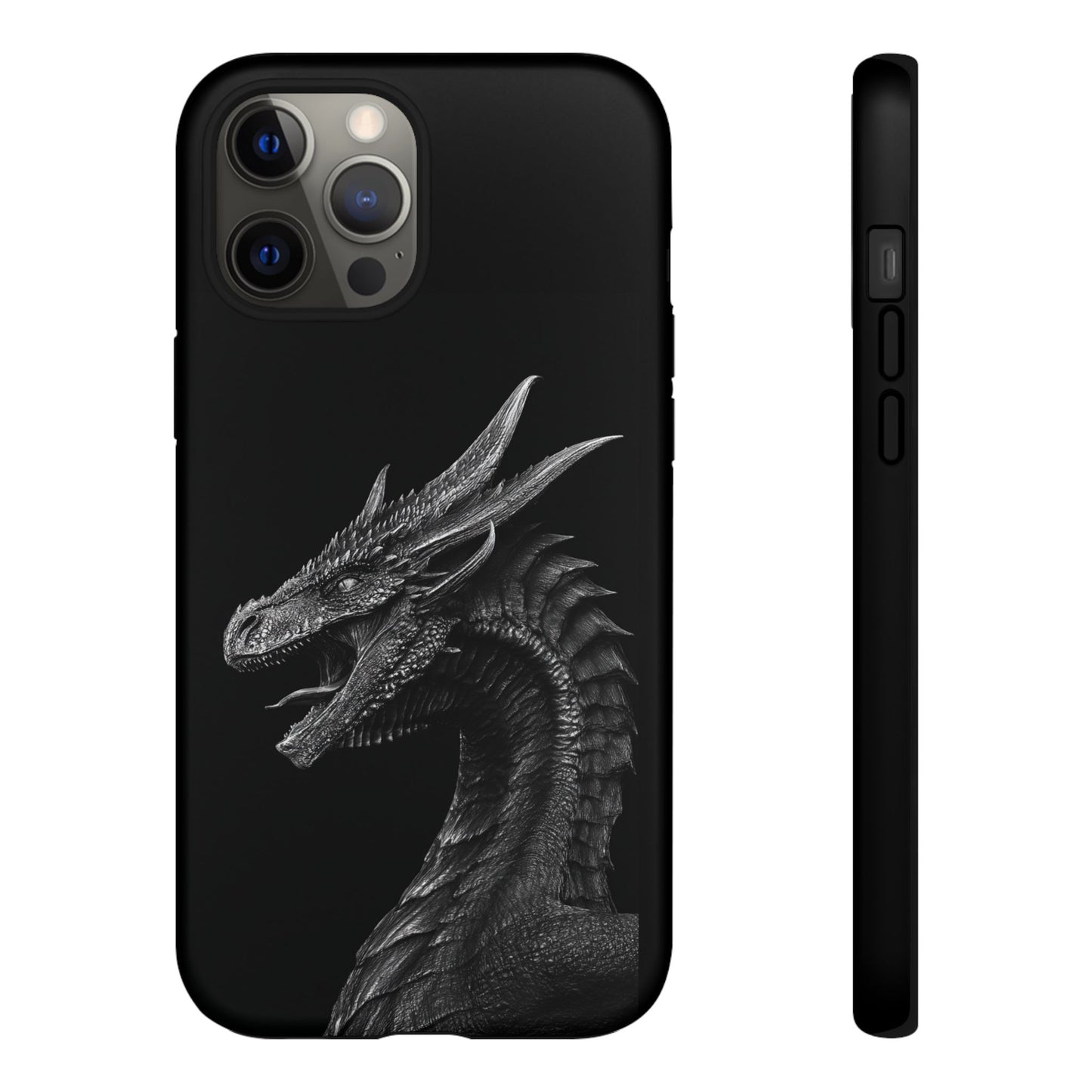 Black & White Dragon (iPhone X - iPhone 17 Pro Max) [TOUGH CASE]