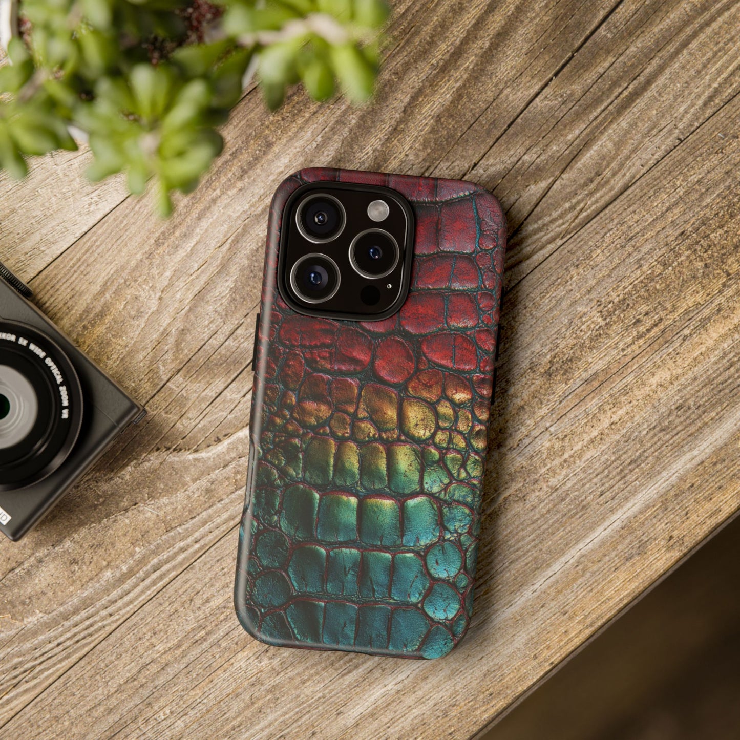 Red, Yellow, Blue Crocodile Skin [TOUGH CASE]