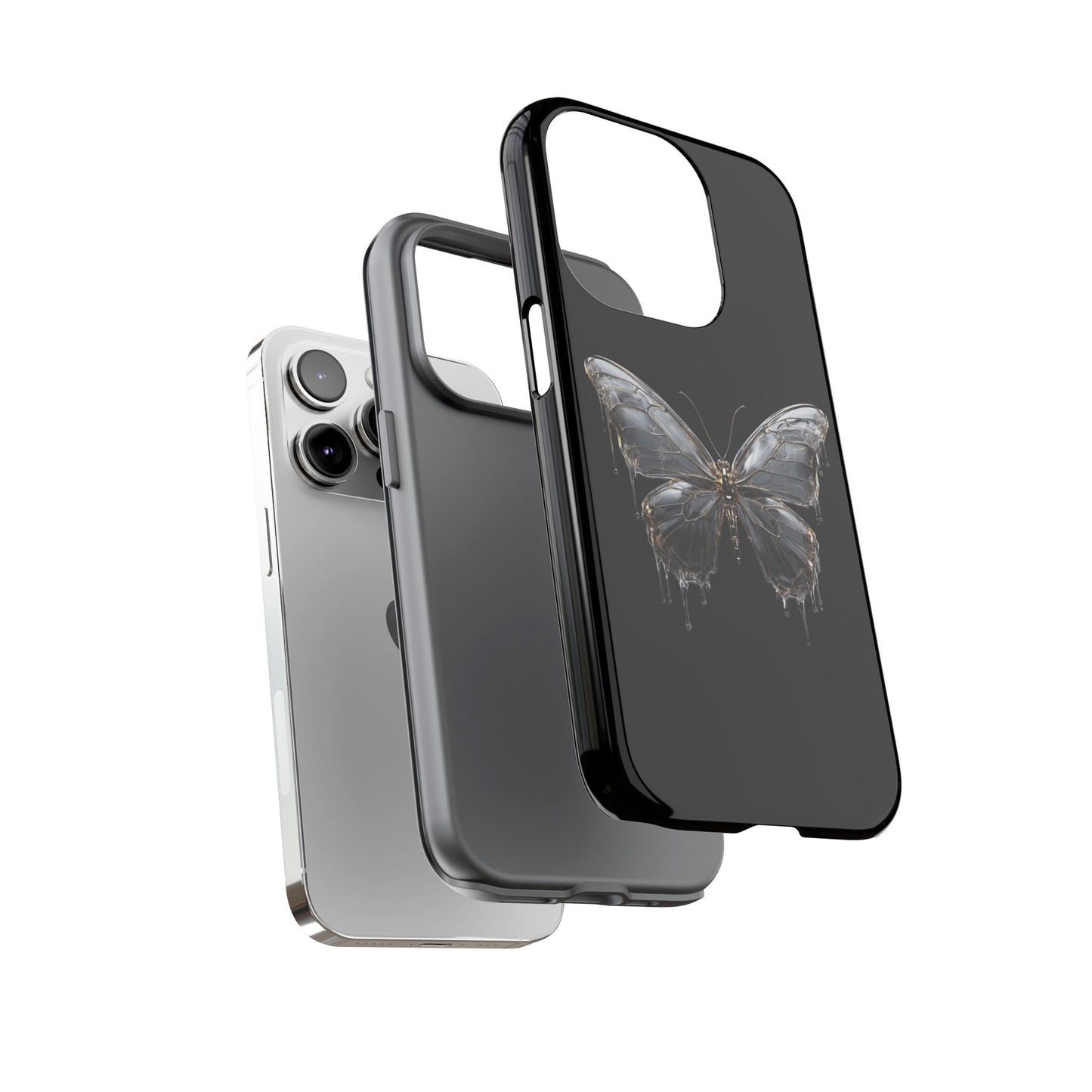 Metallic Butterfly (iPhone X - iPhone 17 Pro Max) [TOUGH CASE]