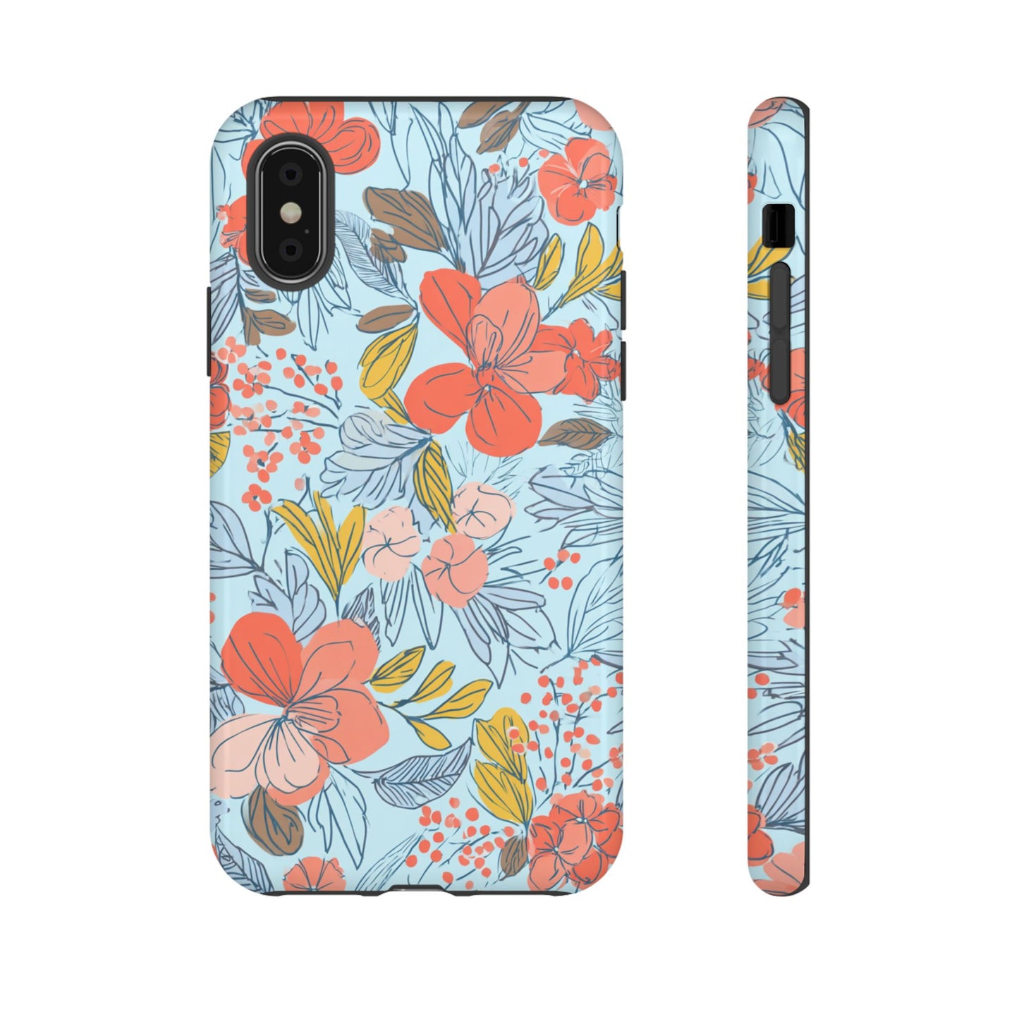 Floral 02 (iPhone X - iPhone 17 Pro Max) [TOUGH CASE]