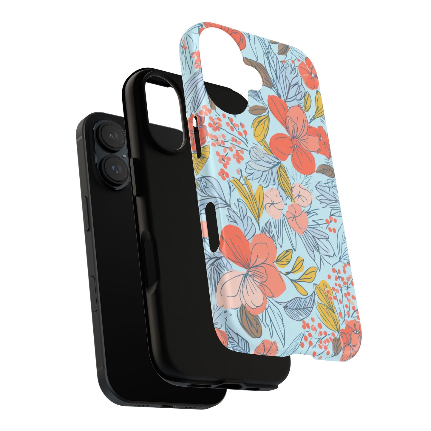 Floral 02 (iPhone X - iPhone 17 Pro Max) [TOUGH CASE]