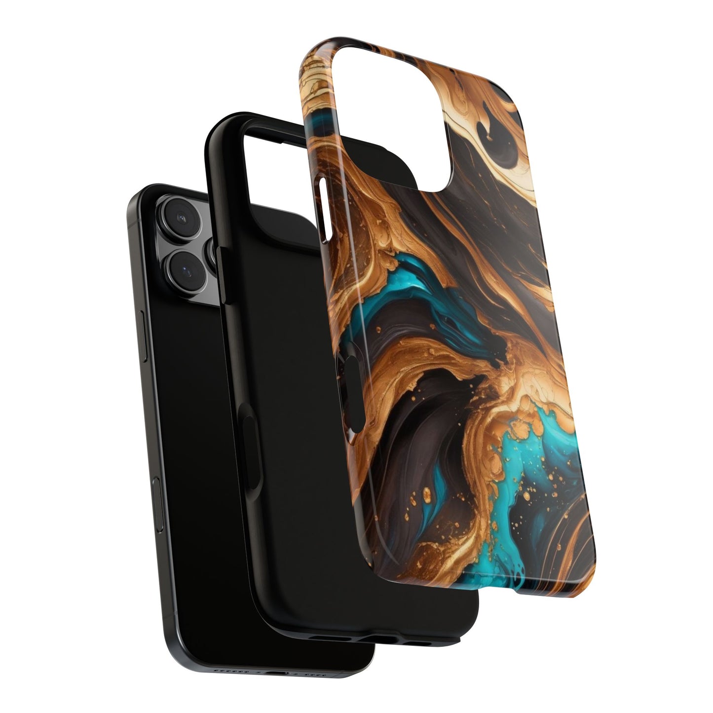 Metallic Swirls (iPhone X - iPhone 17 Pro Max) [TOUGH CASE]