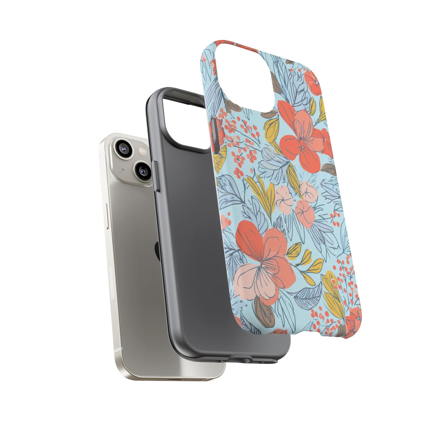 Floral 02 (iPhone X - iPhone 17 Pro Max) [TOUGH CASE]