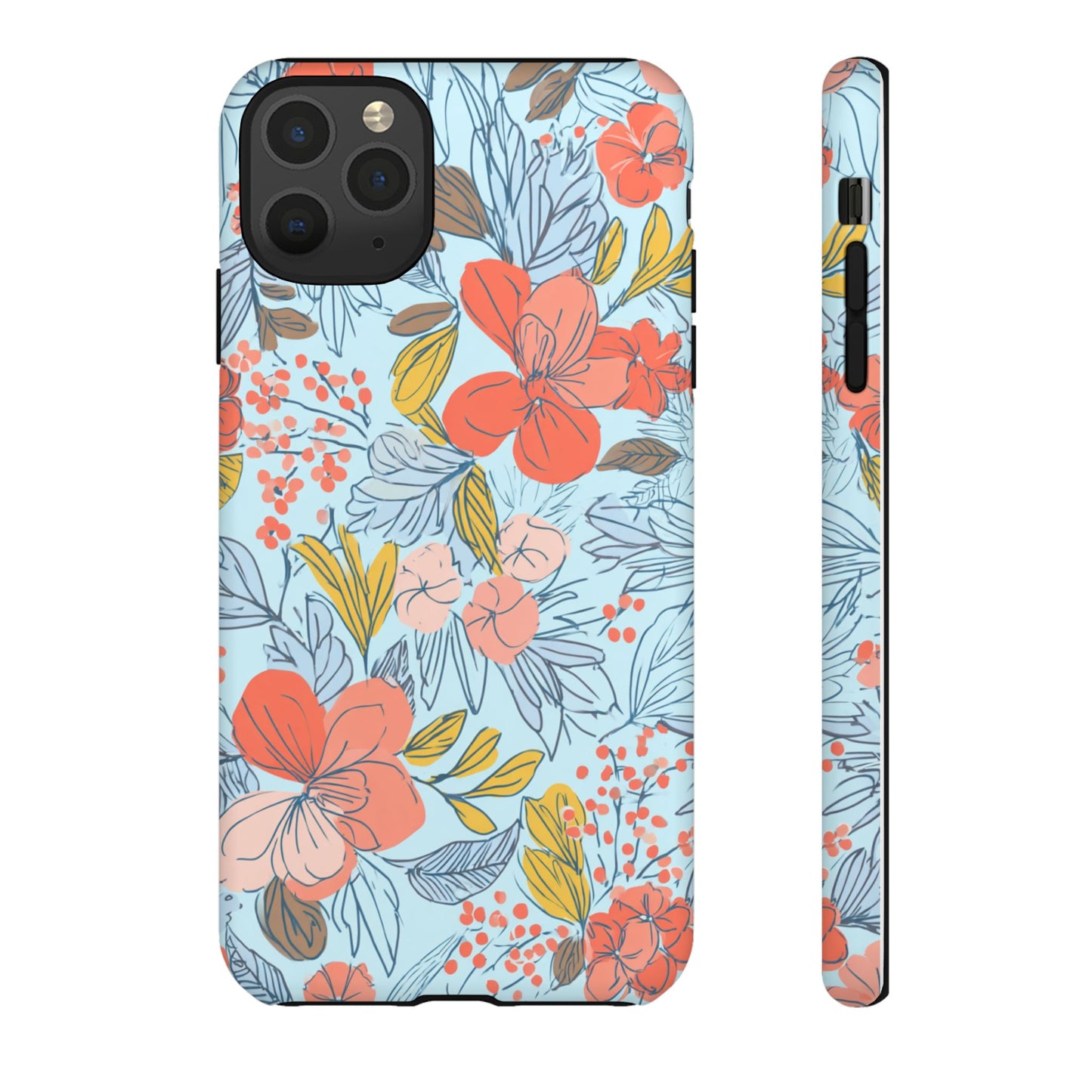 Floral 02 (iPhone X - iPhone 17 Pro Max) [TOUGH CASE]