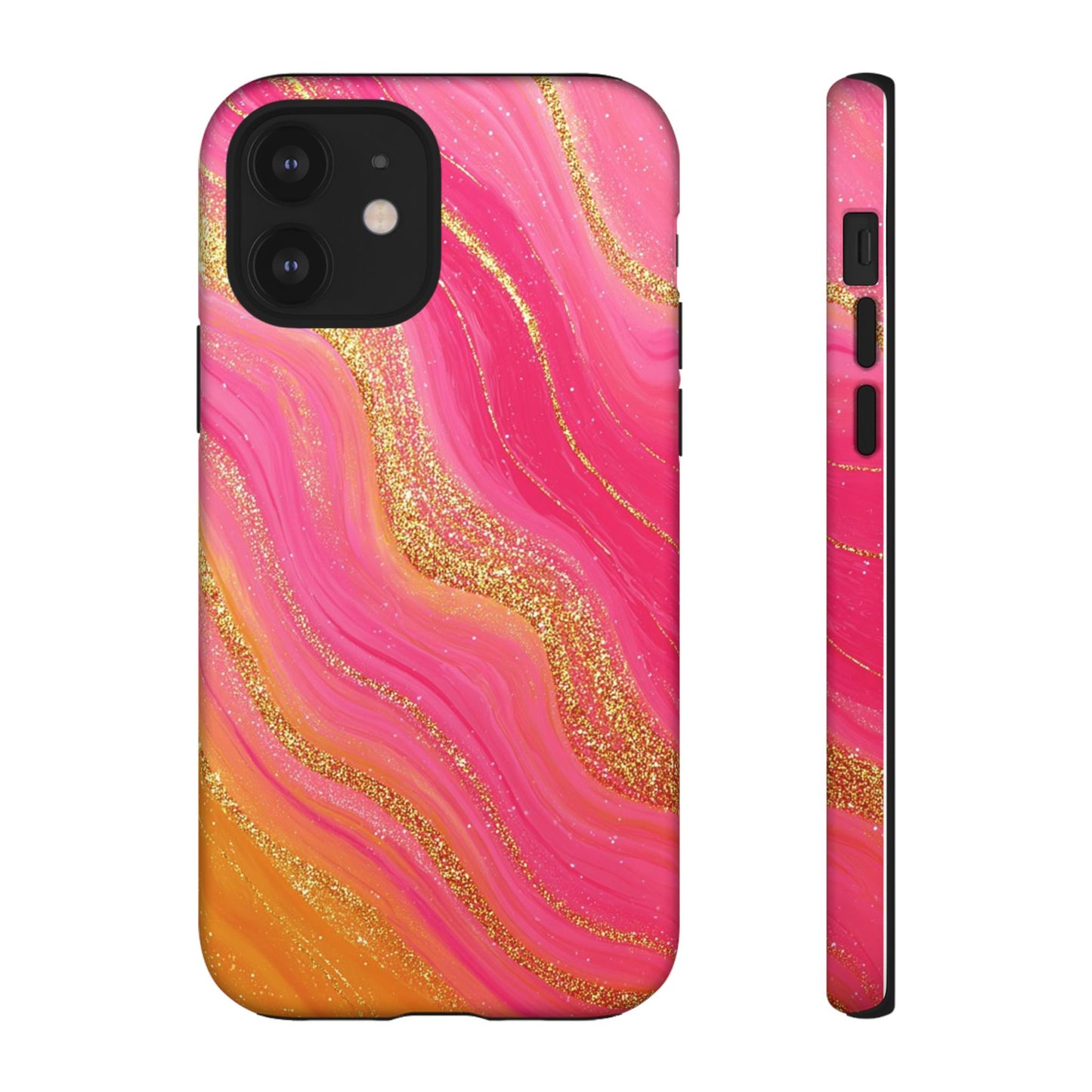 Pink and Glitter Gold Marble [TOUGH CASE]