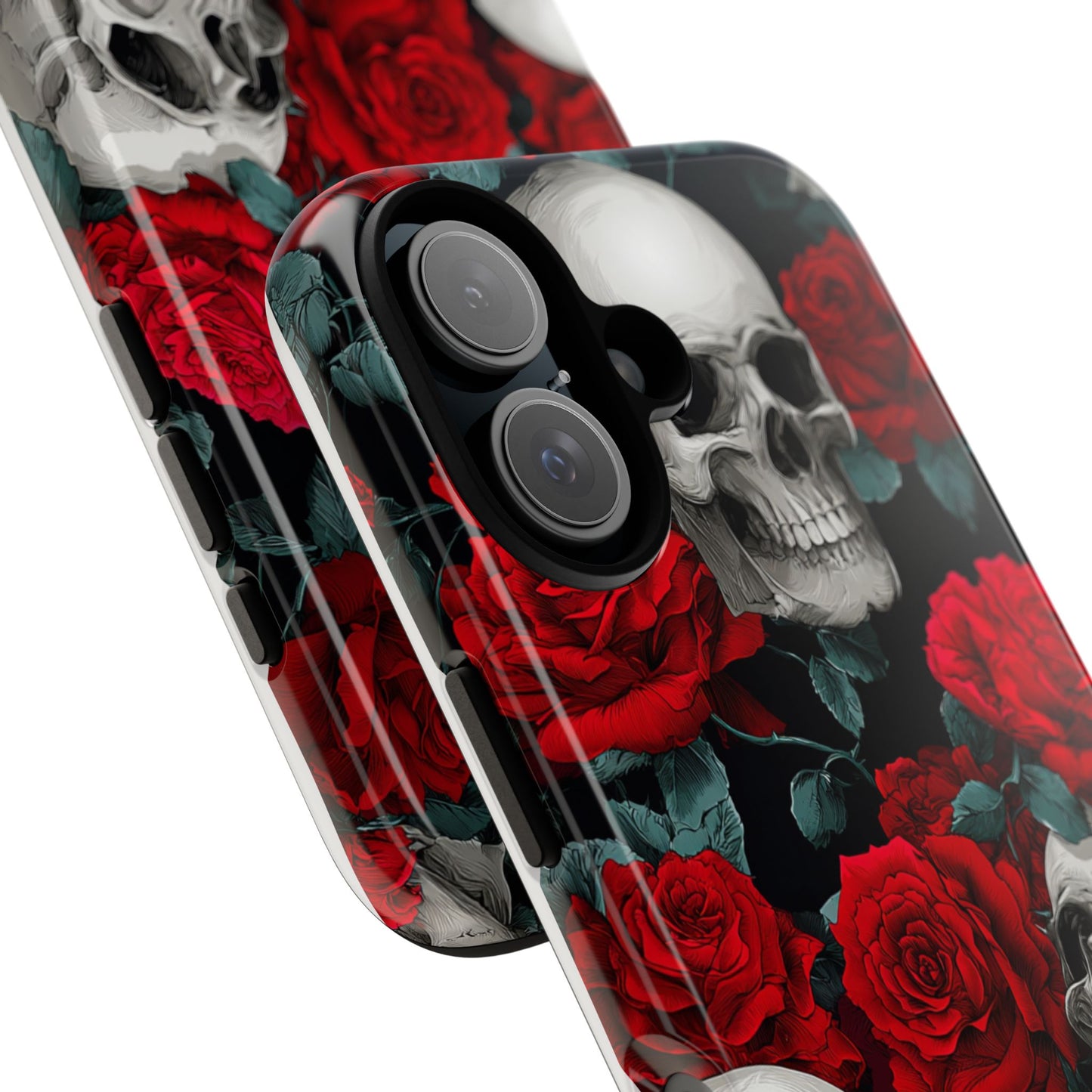 LOW STOCK Skull & Red Roses [TOUGH CASE]