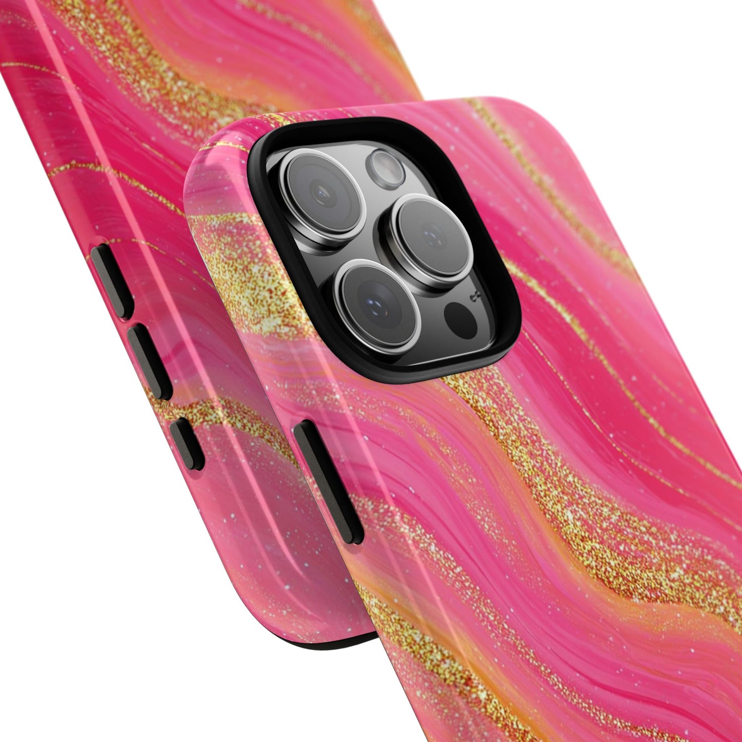 Pink and Glitter Gold Marble [TOUGH CASE]