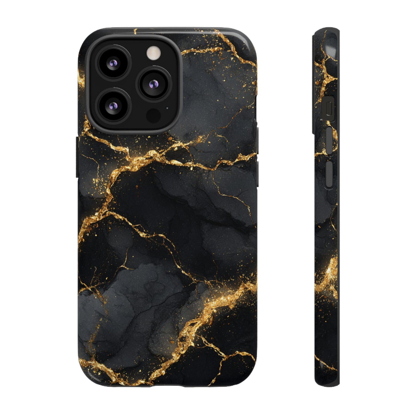 Black & Gold Marble [TOUGH CASE]