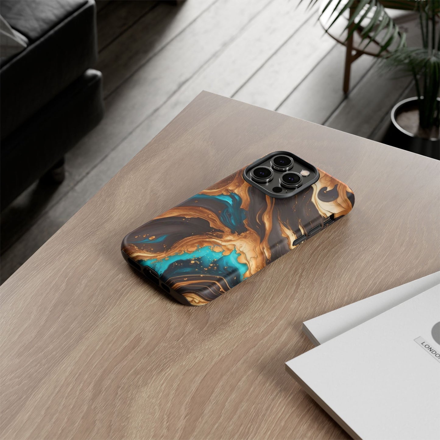 Metallic Swirls (iPhone X - iPhone 17 Pro Max) [TOUGH CASE]