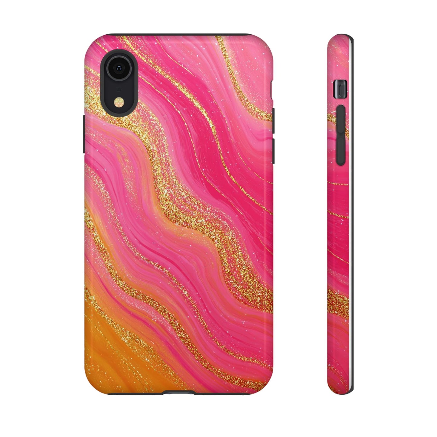 Pink and Glitter Gold Marble [TOUGH CASE]