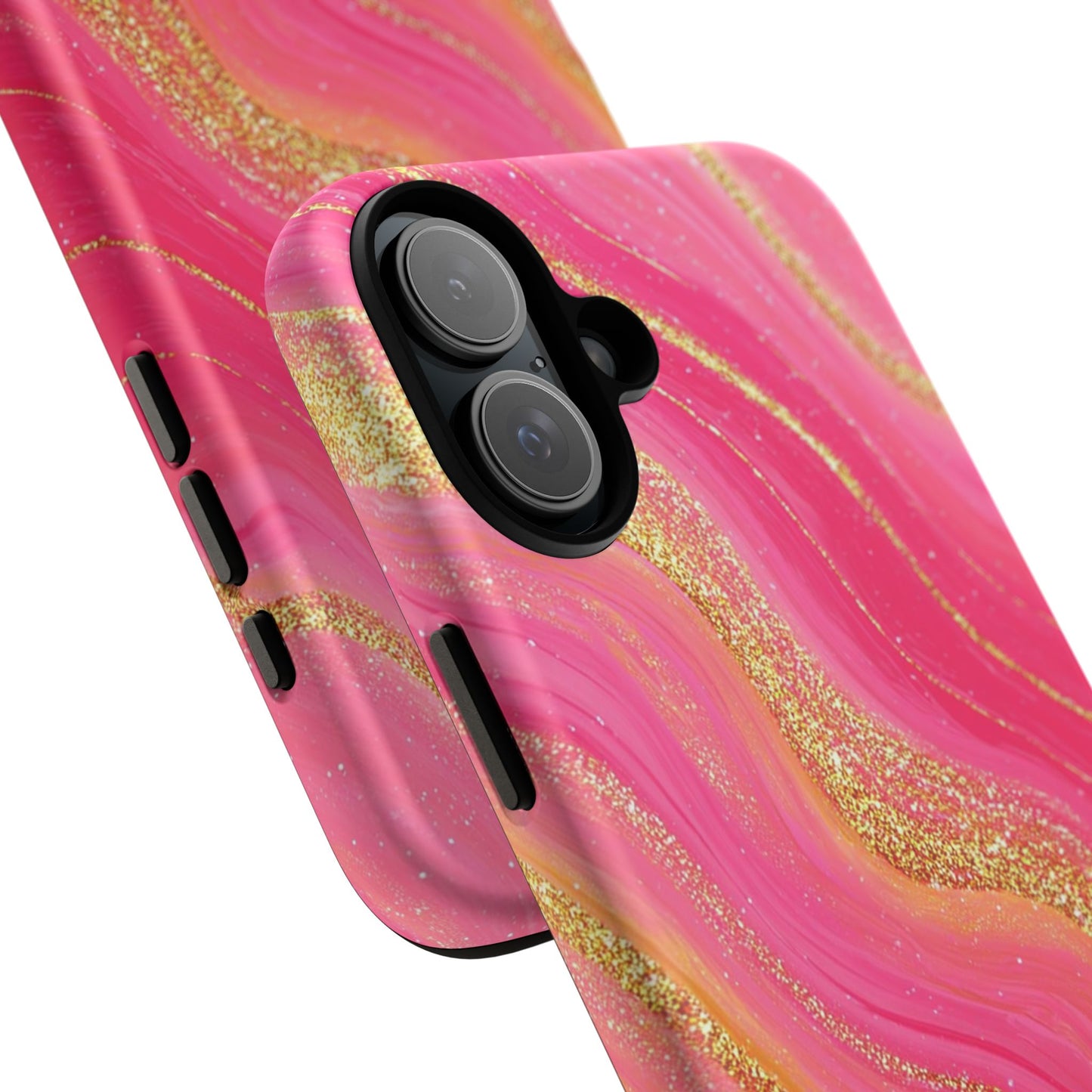 Pink and Glitter Gold Marble [TOUGH CASE]