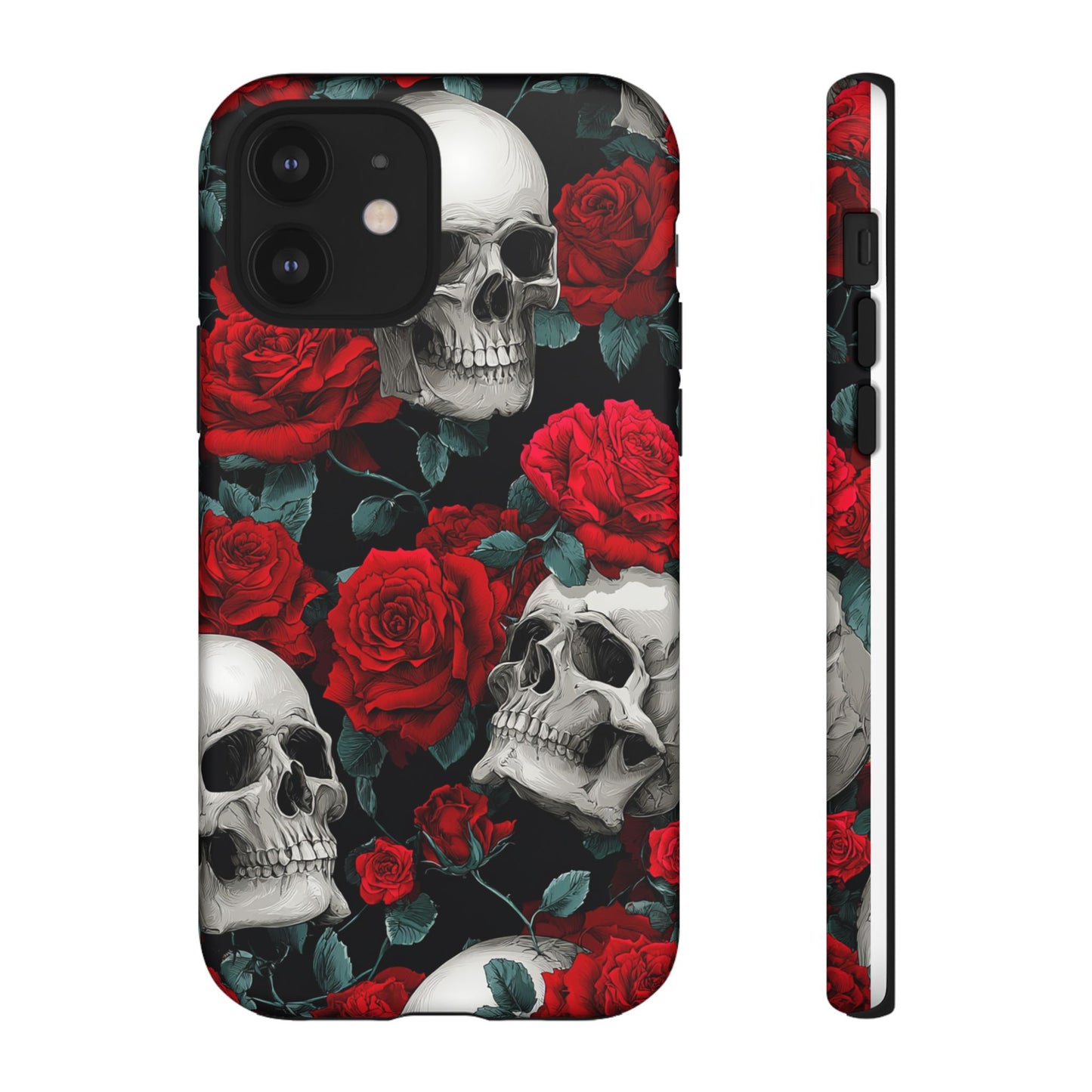 LOW STOCK Skull & Red Roses [TOUGH CASE]