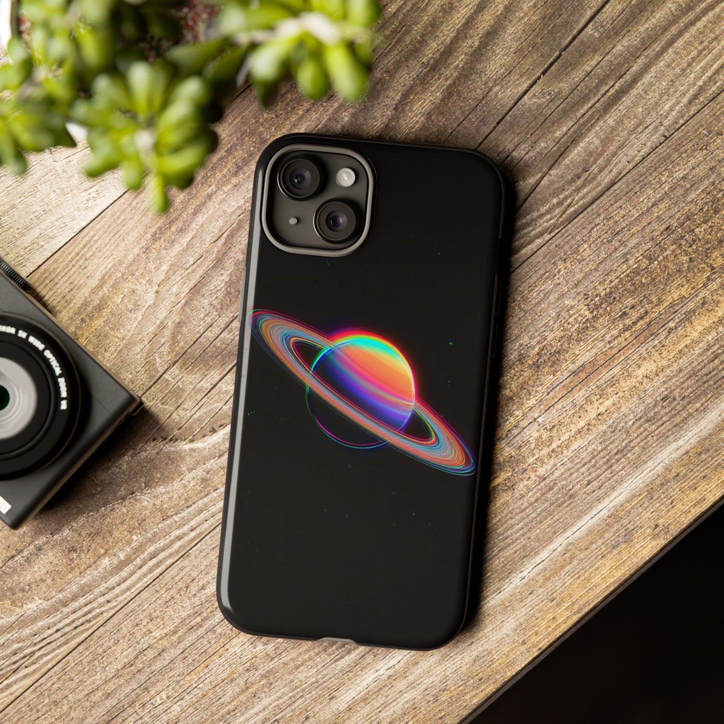 Glitched Saturn – (iPhone X - iPhone 17 Pro Max) [TOUGH CASE]