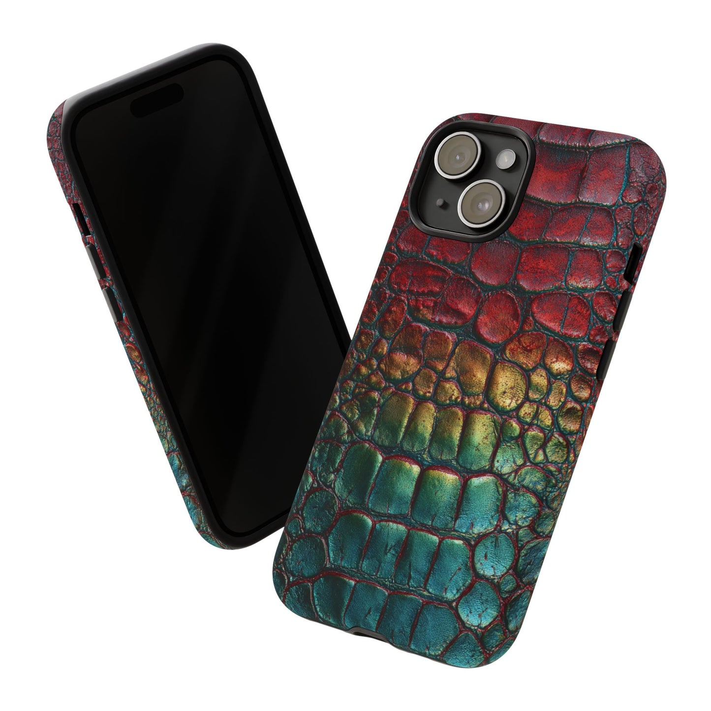 Red, Yellow, Blue Crocodile Skin [TOUGH CASE]