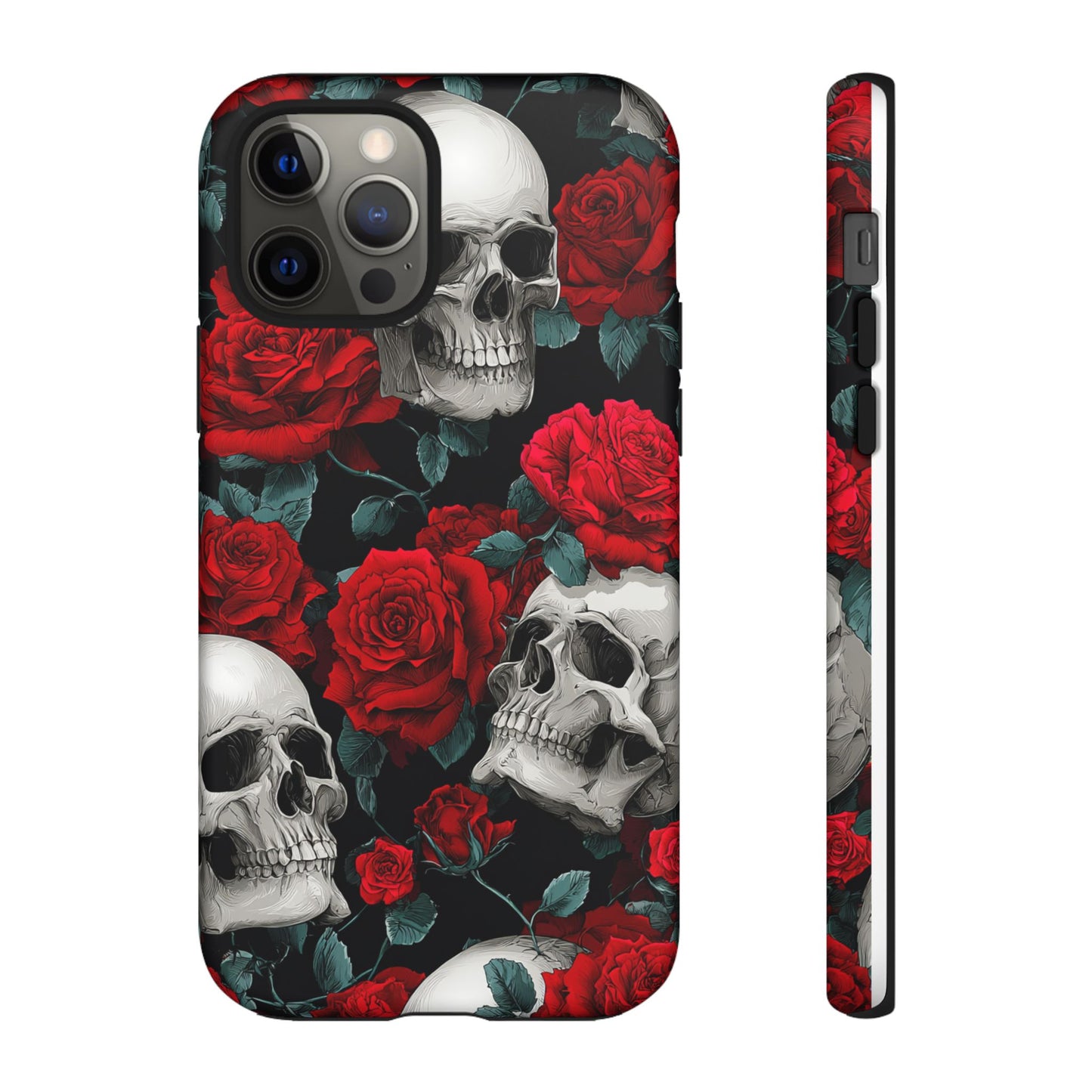 LOW STOCK Skull & Red Roses [TOUGH CASE]