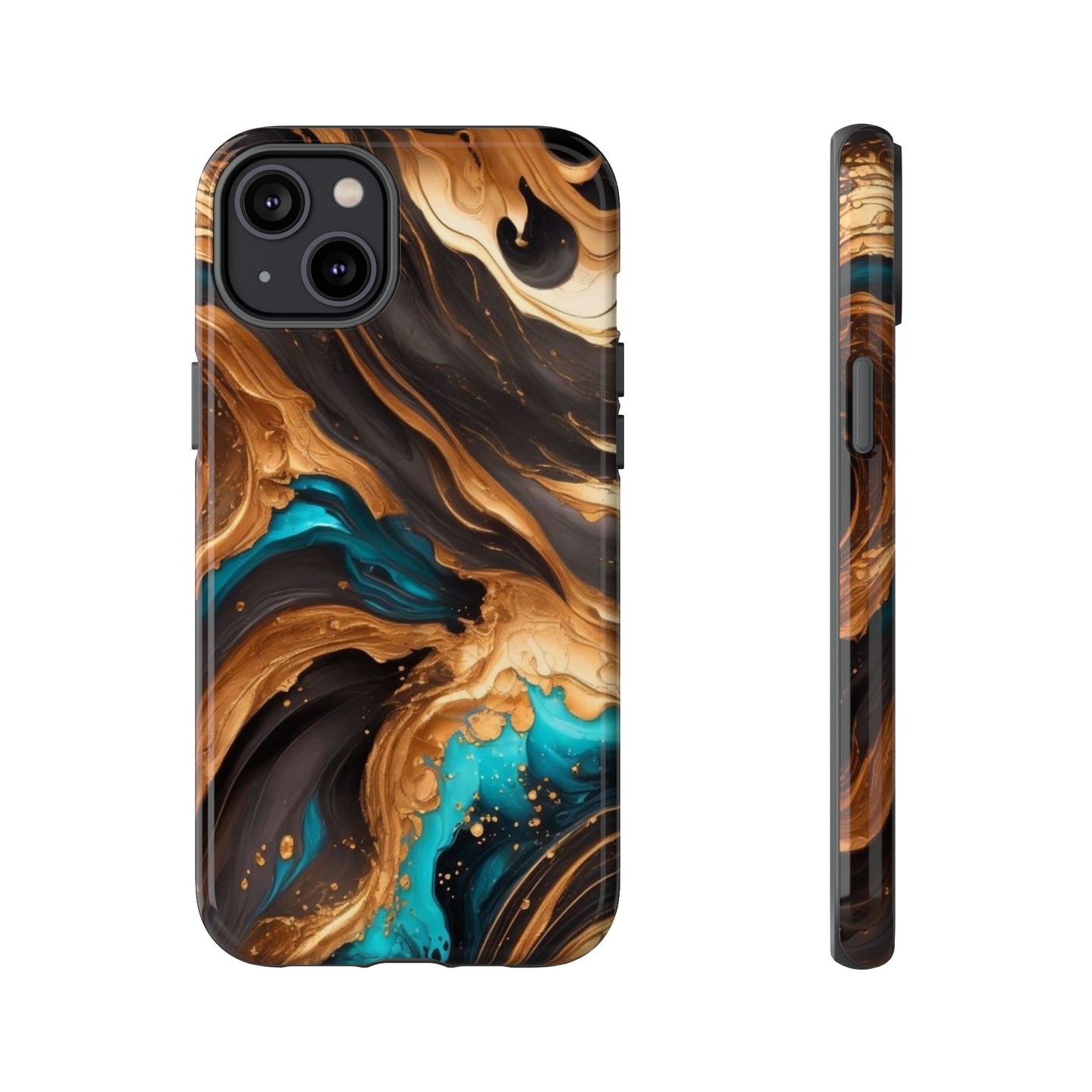 Metallic Swirls (iPhone X - iPhone 17 Pro Max) [TOUGH CASE]