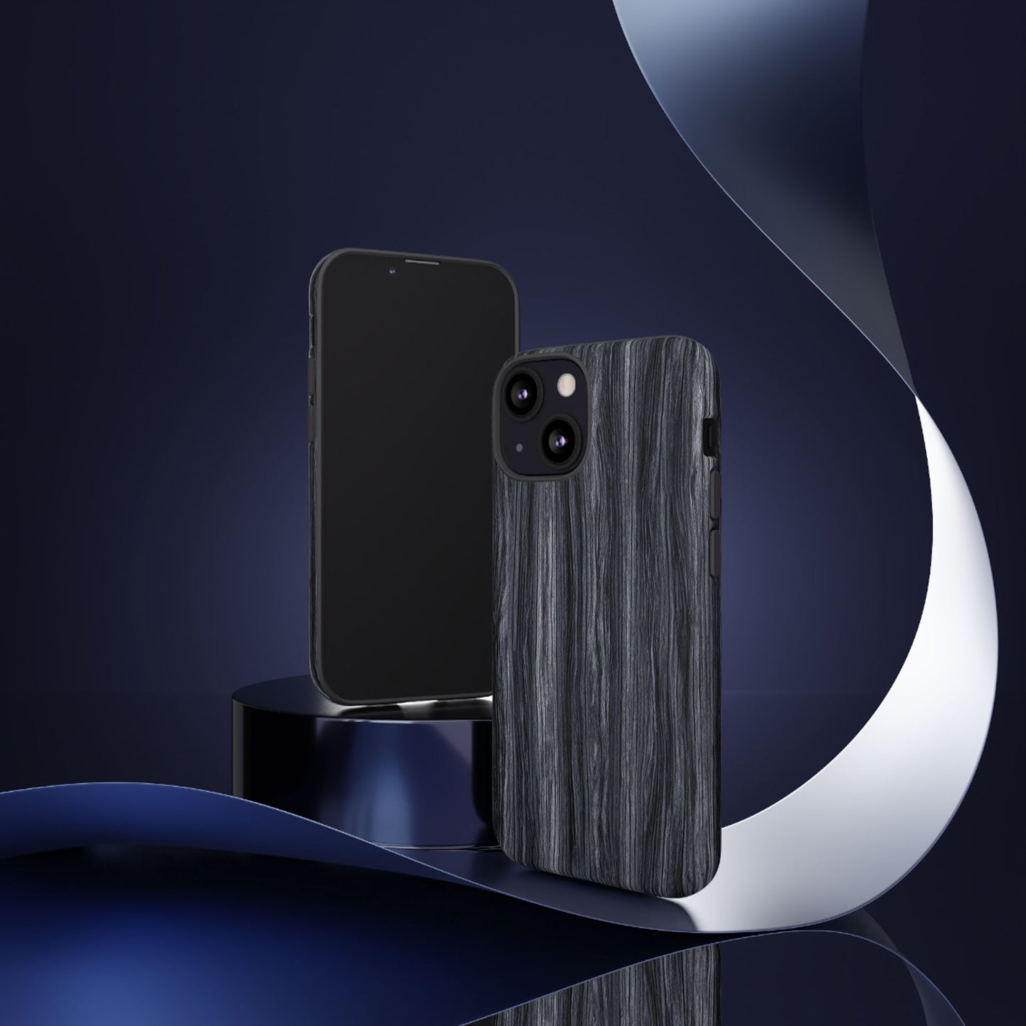 Black Wood (iPhone X - iPhone 17 Pro Max) [TOUGH CASE]