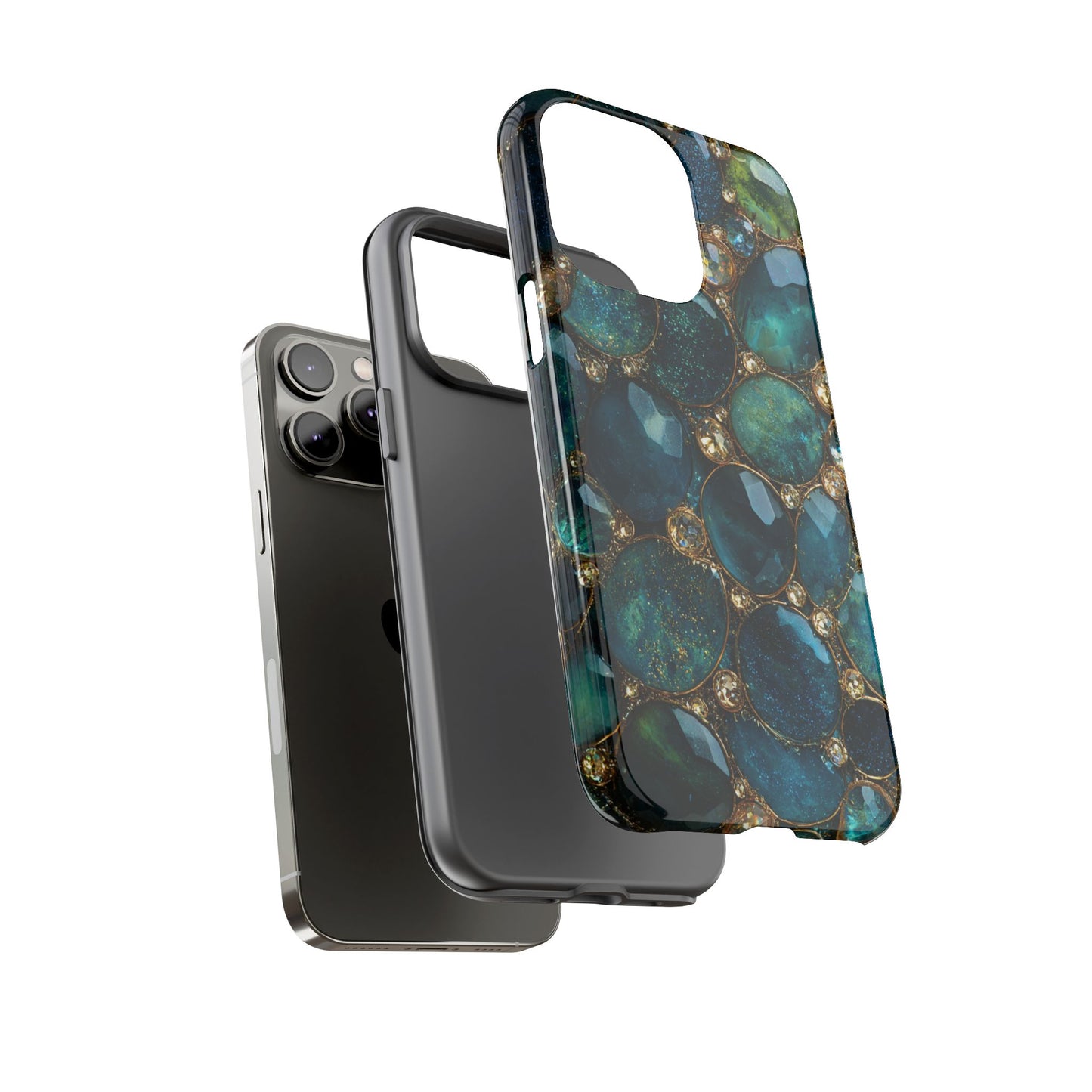 Blue Gemstones (iPhone Pro Max - iPhone X) [Tough Case]