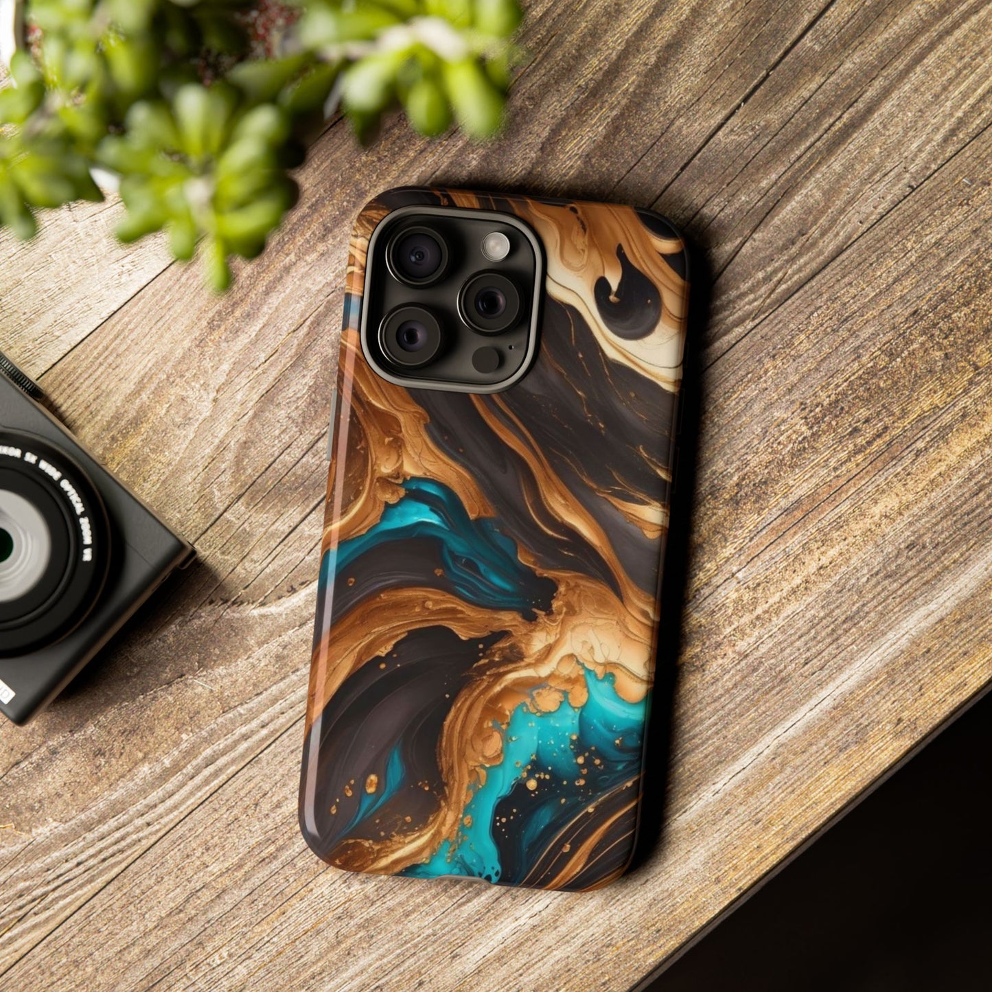 Metallic Swirls (iPhone X - iPhone 17 Pro Max) [TOUGH CASE]