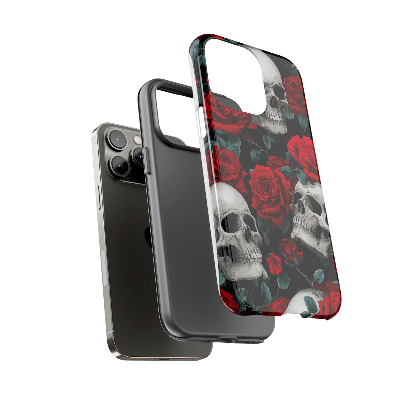 LOW STOCK Skull & Red Roses [TOUGH CASE]