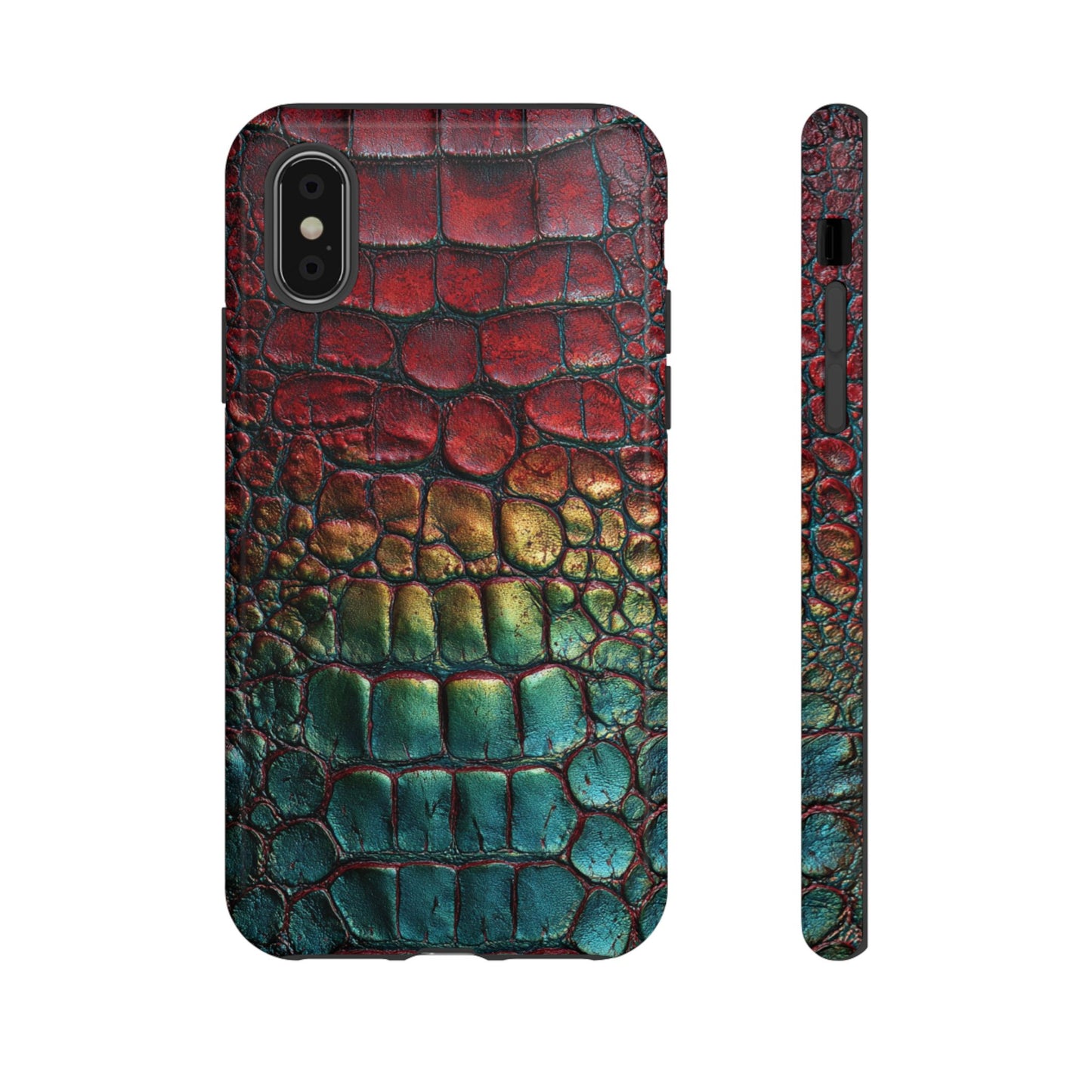 Red, Yellow, Blue Crocodile Skin [TOUGH CASE]
