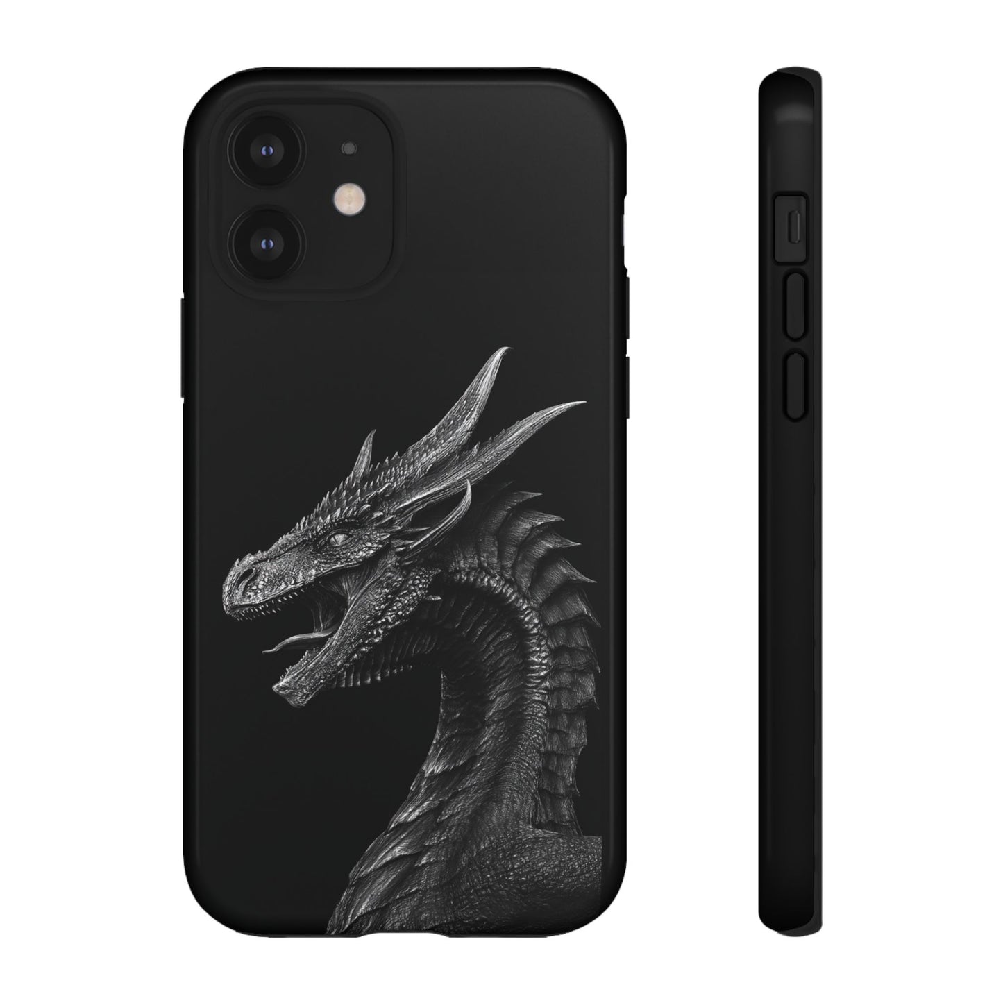 Black & White Dragon (iPhone X - iPhone 17 Pro Max) [TOUGH CASE]