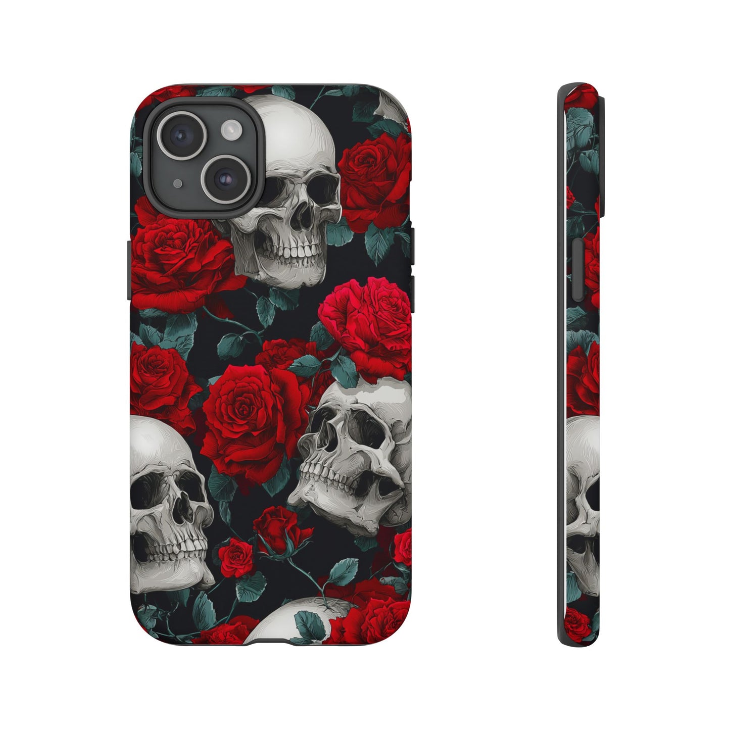 LOW STOCK Skull & Red Roses [TOUGH CASE]