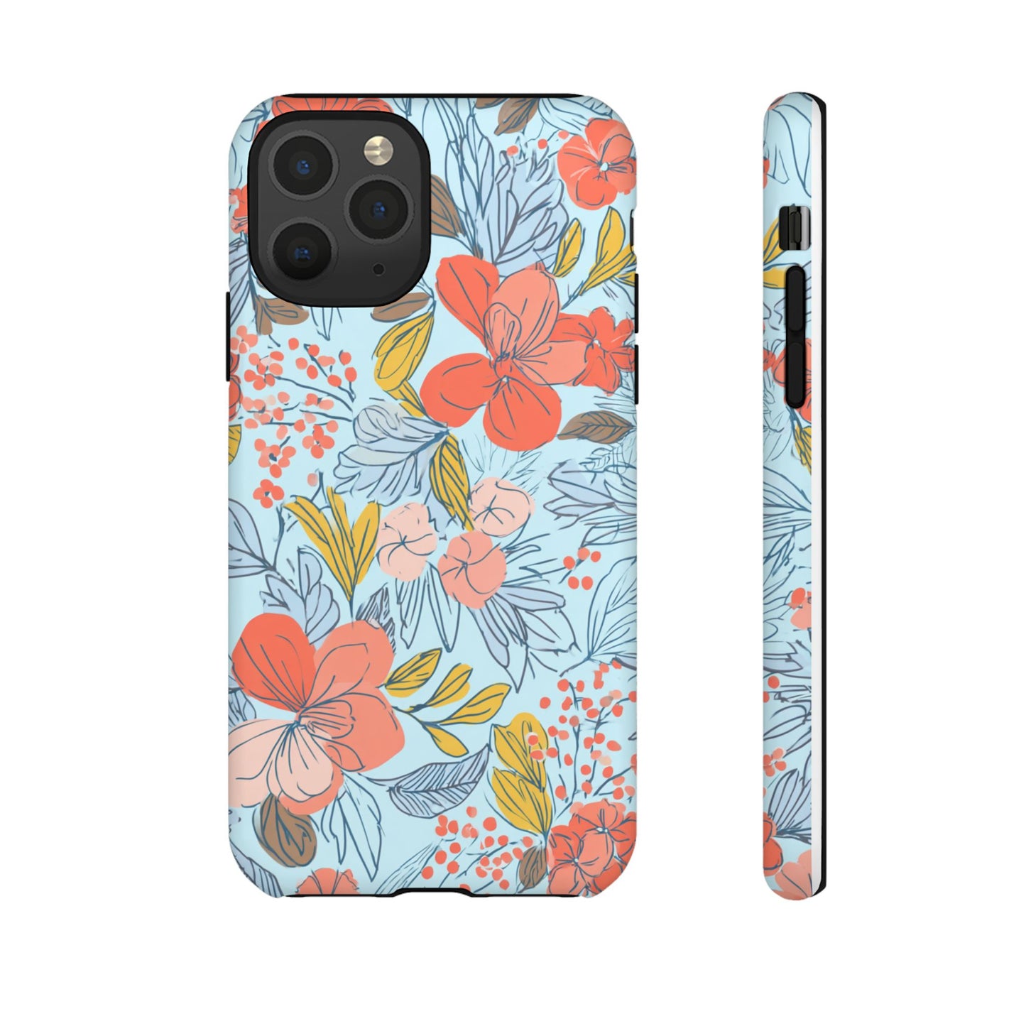 Floral 02 (iPhone X - iPhone 17 Pro Max) [TOUGH CASE]