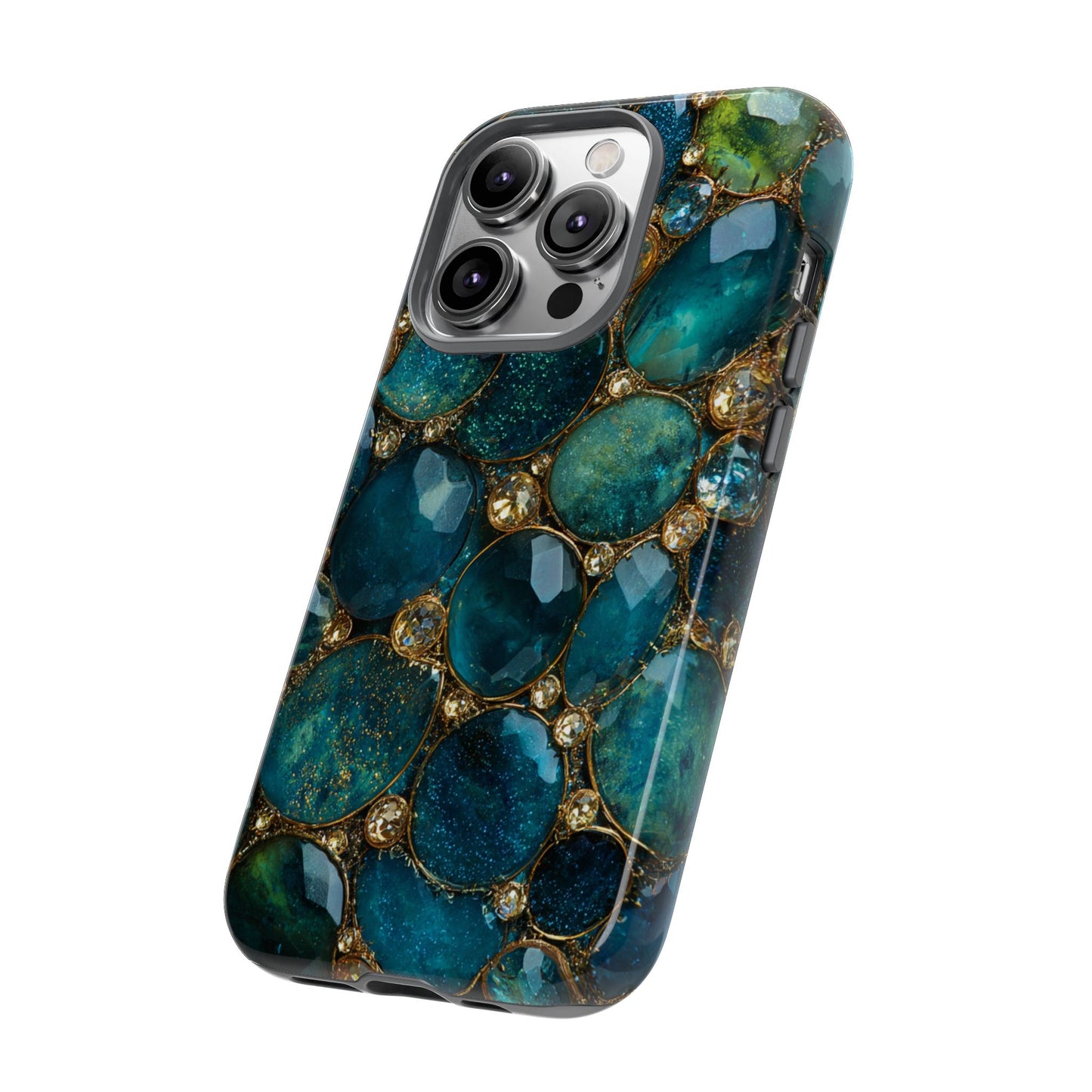 Blue Gemstones (iPhone Pro Max - iPhone X) [Tough Case]