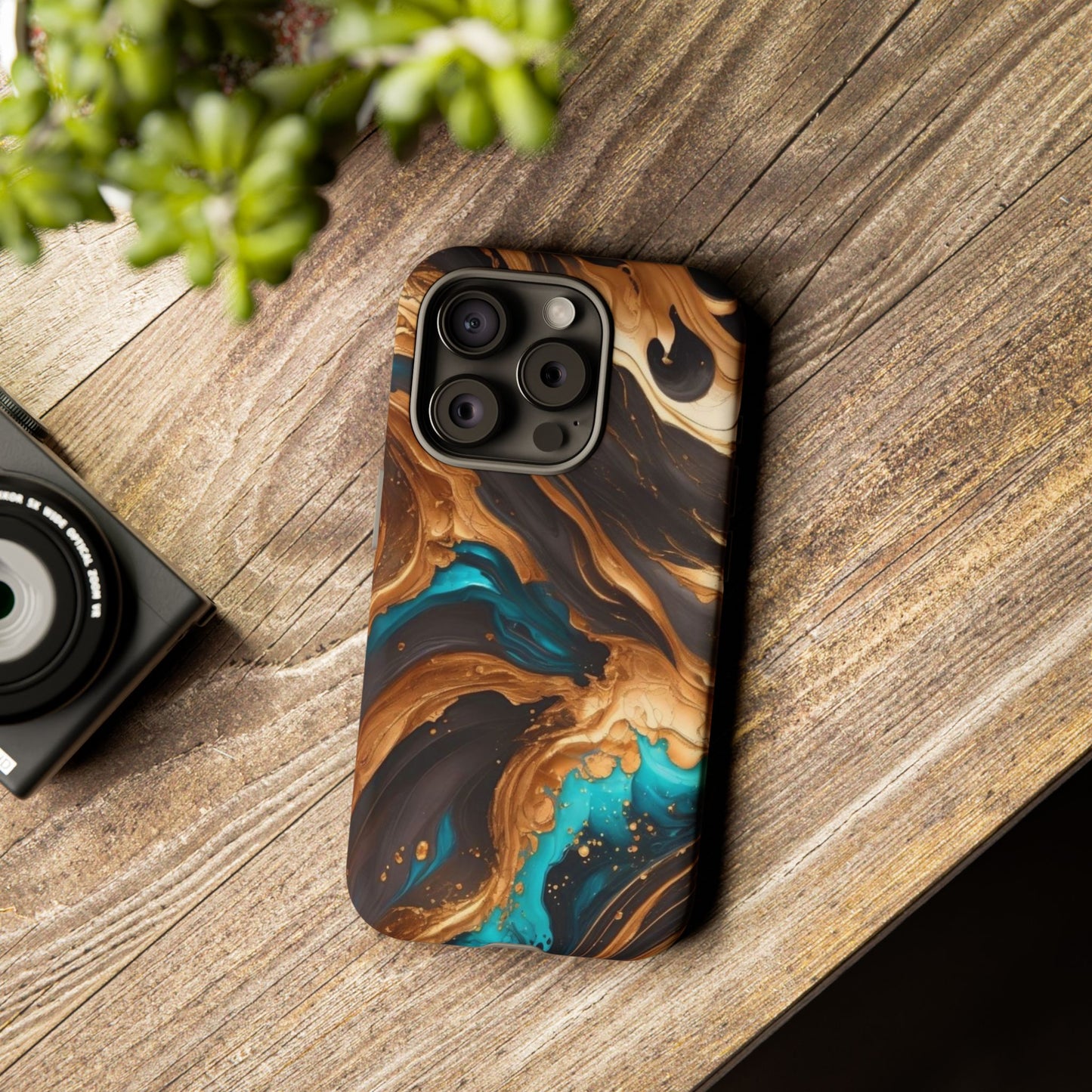 Metallic Swirls (iPhone X - iPhone 17 Pro Max) [TOUGH CASE]
