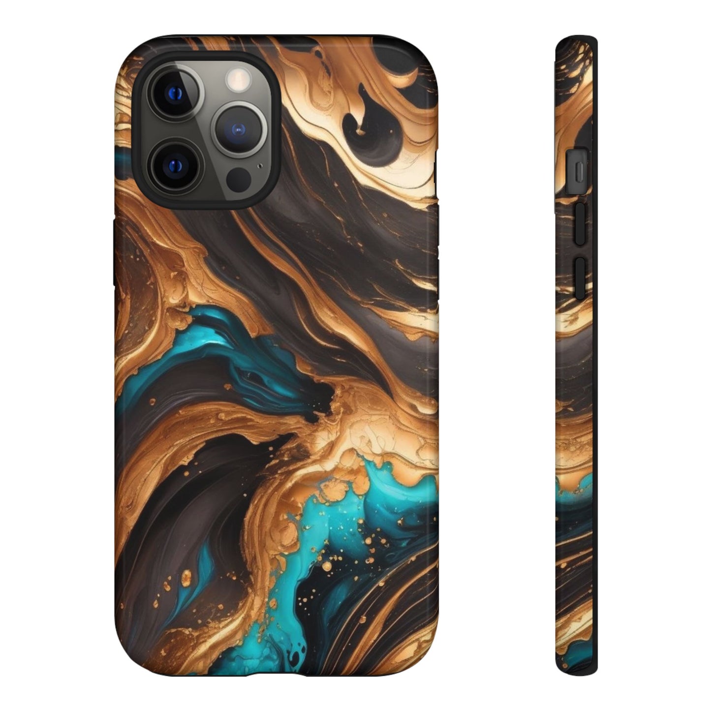 Metallic Swirls (iPhone X - iPhone 17 Pro Max) [TOUGH CASE]