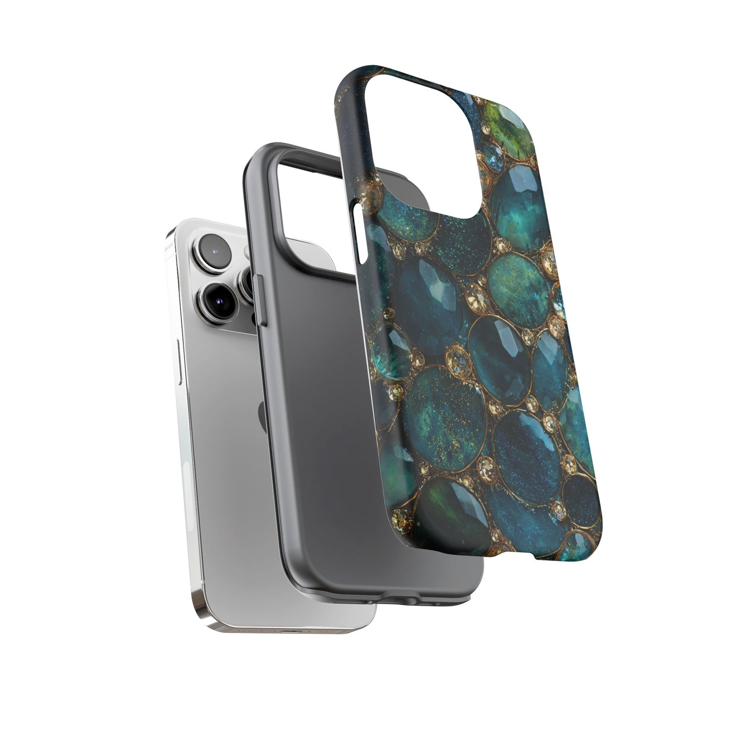 Blue Gemstones (iPhone Pro Max - iPhone X) [Tough Case]