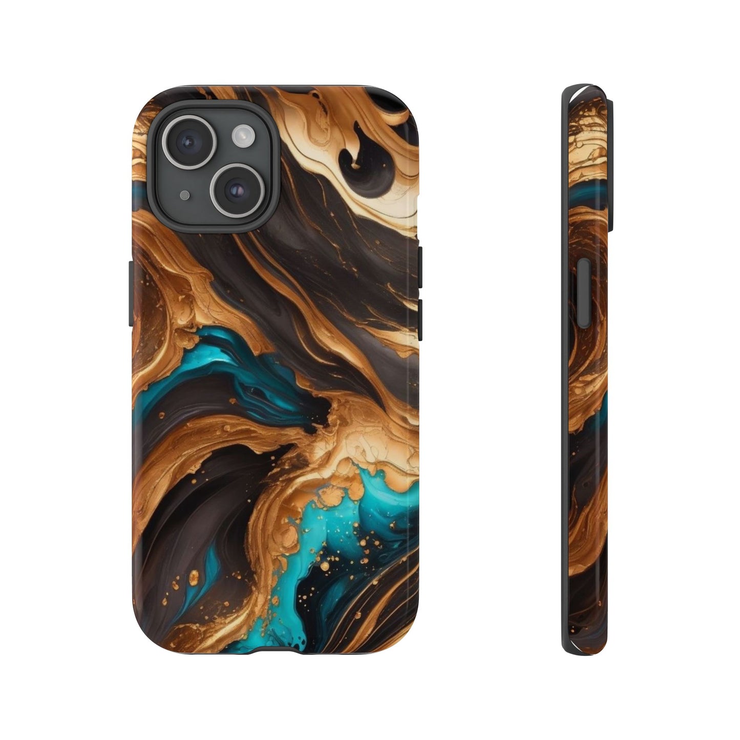 Metallic Swirls (iPhone X - iPhone 17 Pro Max) [TOUGH CASE]