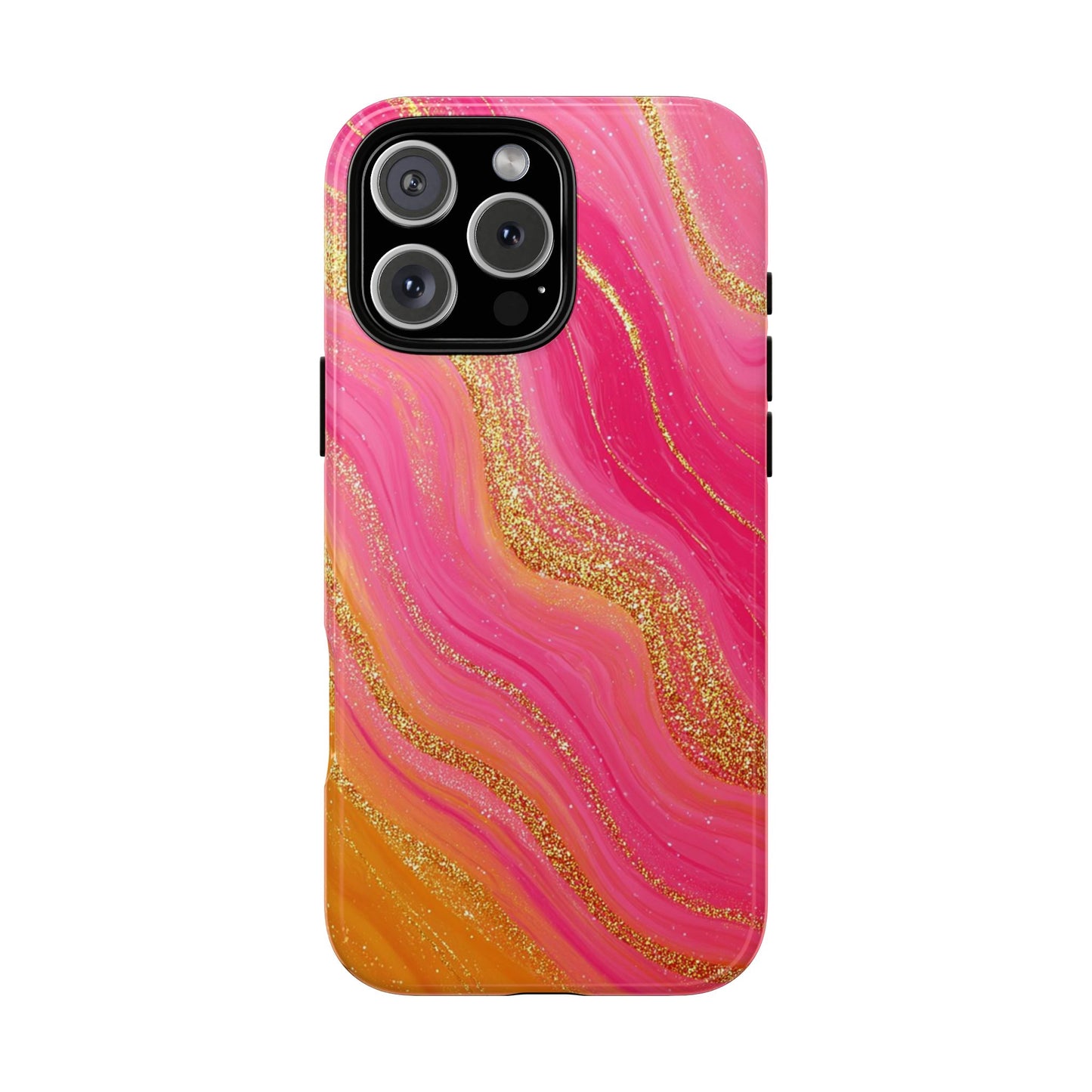 Pink and Glitter Gold Marble [TOUGH CASE]