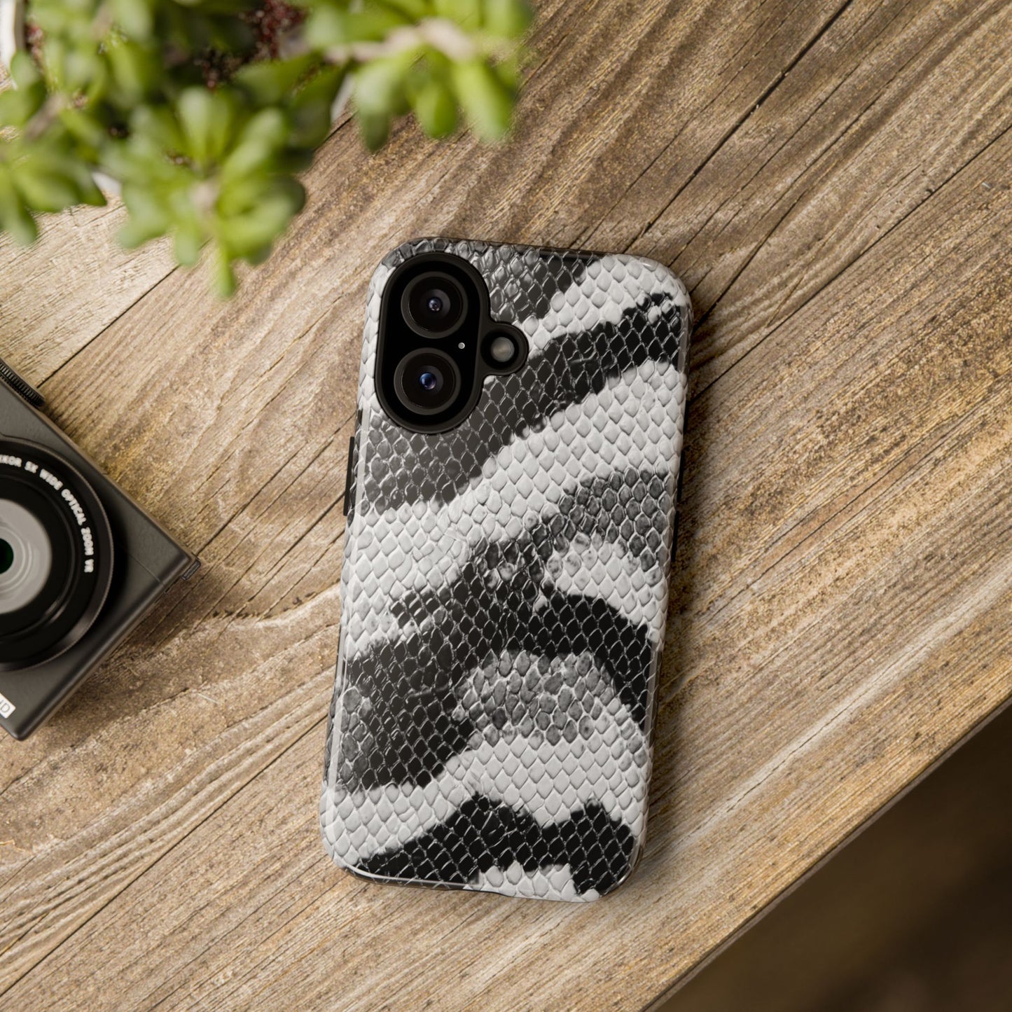 Black & White Snakeskin [TOUGH CASE]