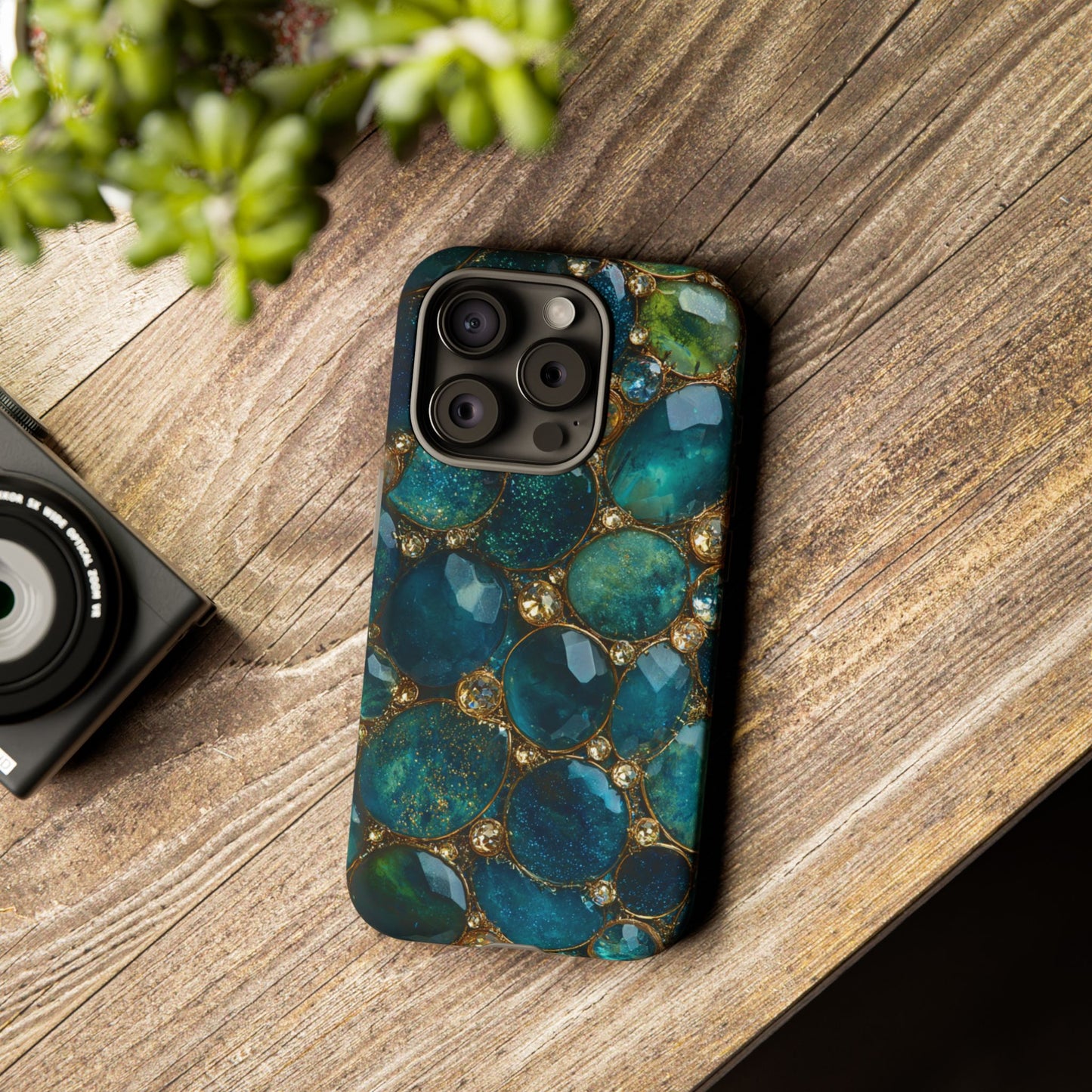 Blue Gemstones (iPhone Pro Max - iPhone X) [Tough Case]