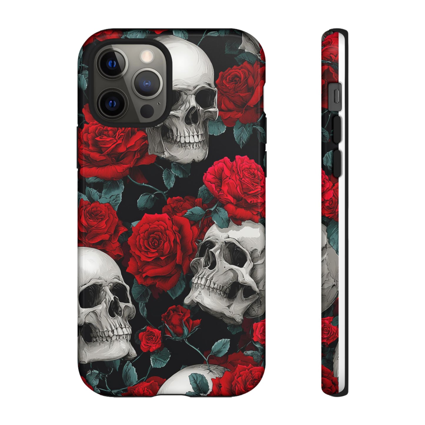 LOW STOCK Skull & Red Roses [TOUGH CASE]