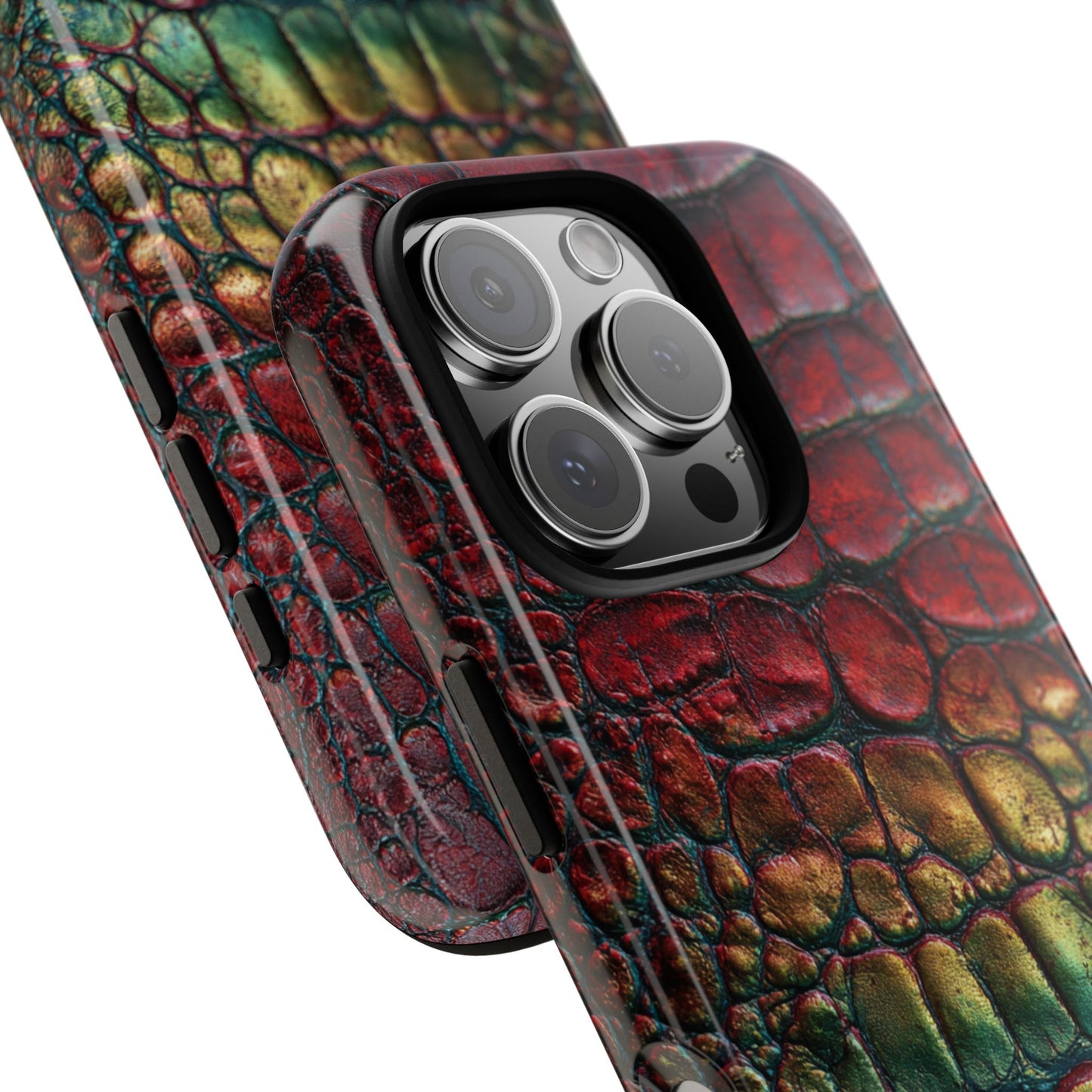 Red, Yellow, Blue Crocodile Skin [TOUGH CASE]