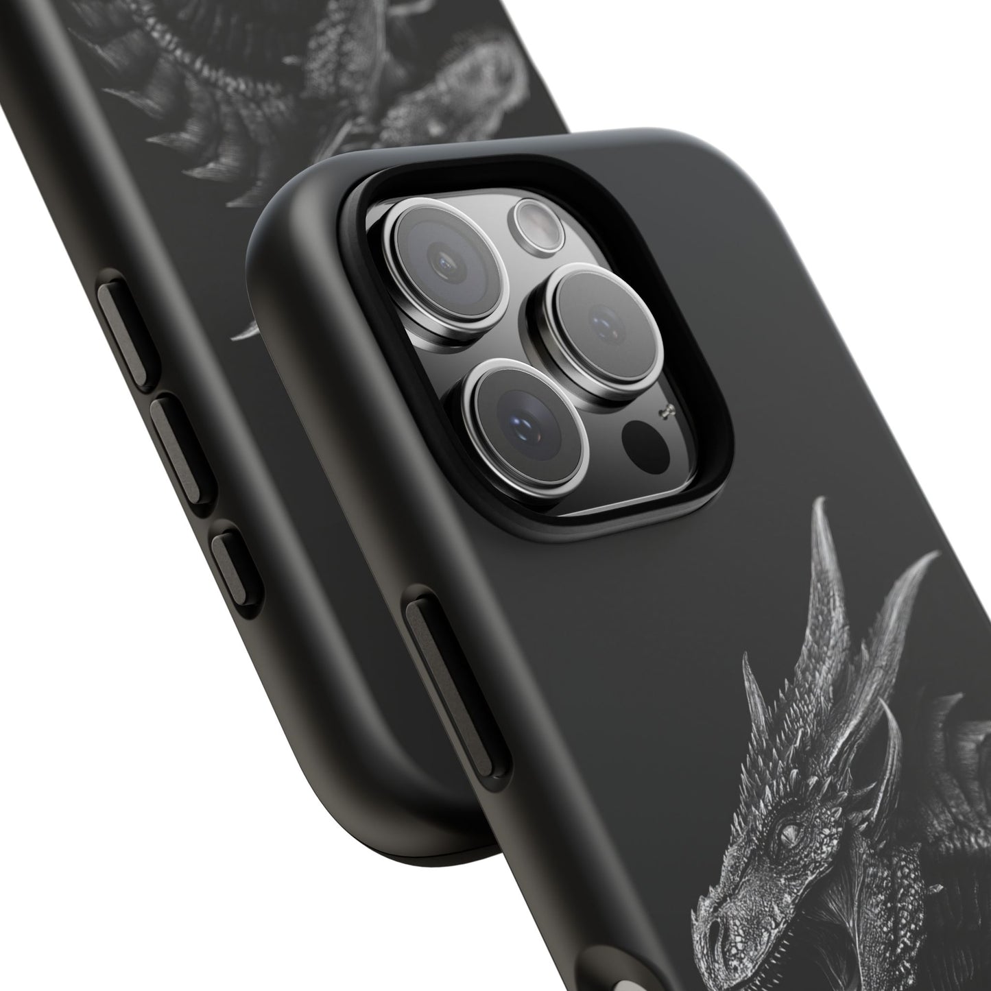 Black & White Dragon (iPhone X - iPhone 17 Pro Max) [TOUGH CASE]
